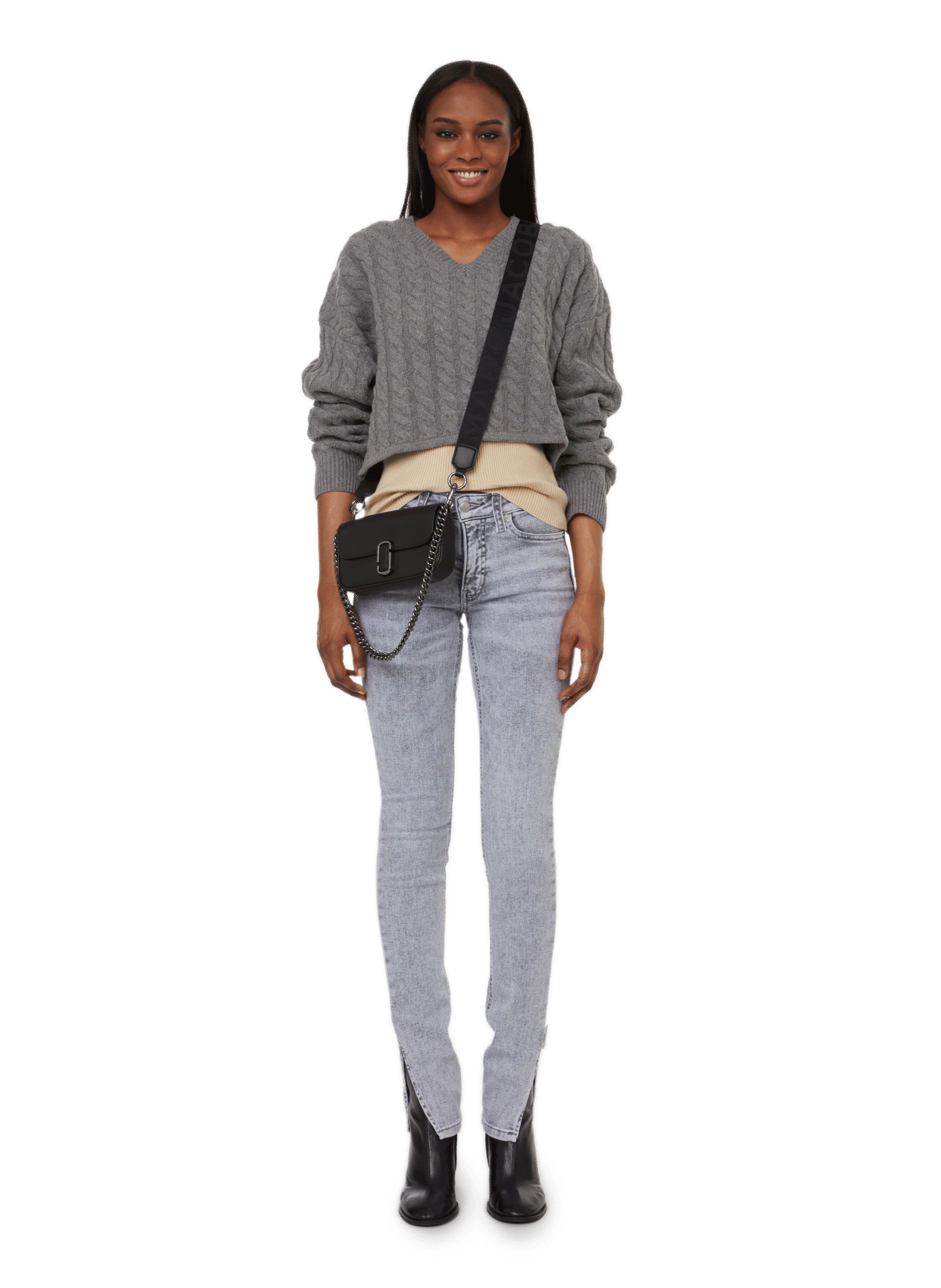 Jean skinny en coton recyclé mélangé CALVIN KLEIN Gris