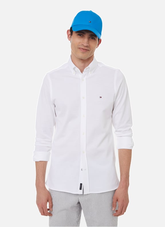 Chemise slim en coton organique Blanc by TOMMY HILFIGER TOMMY HILFIGER Chemise slim en coton organique Blanc