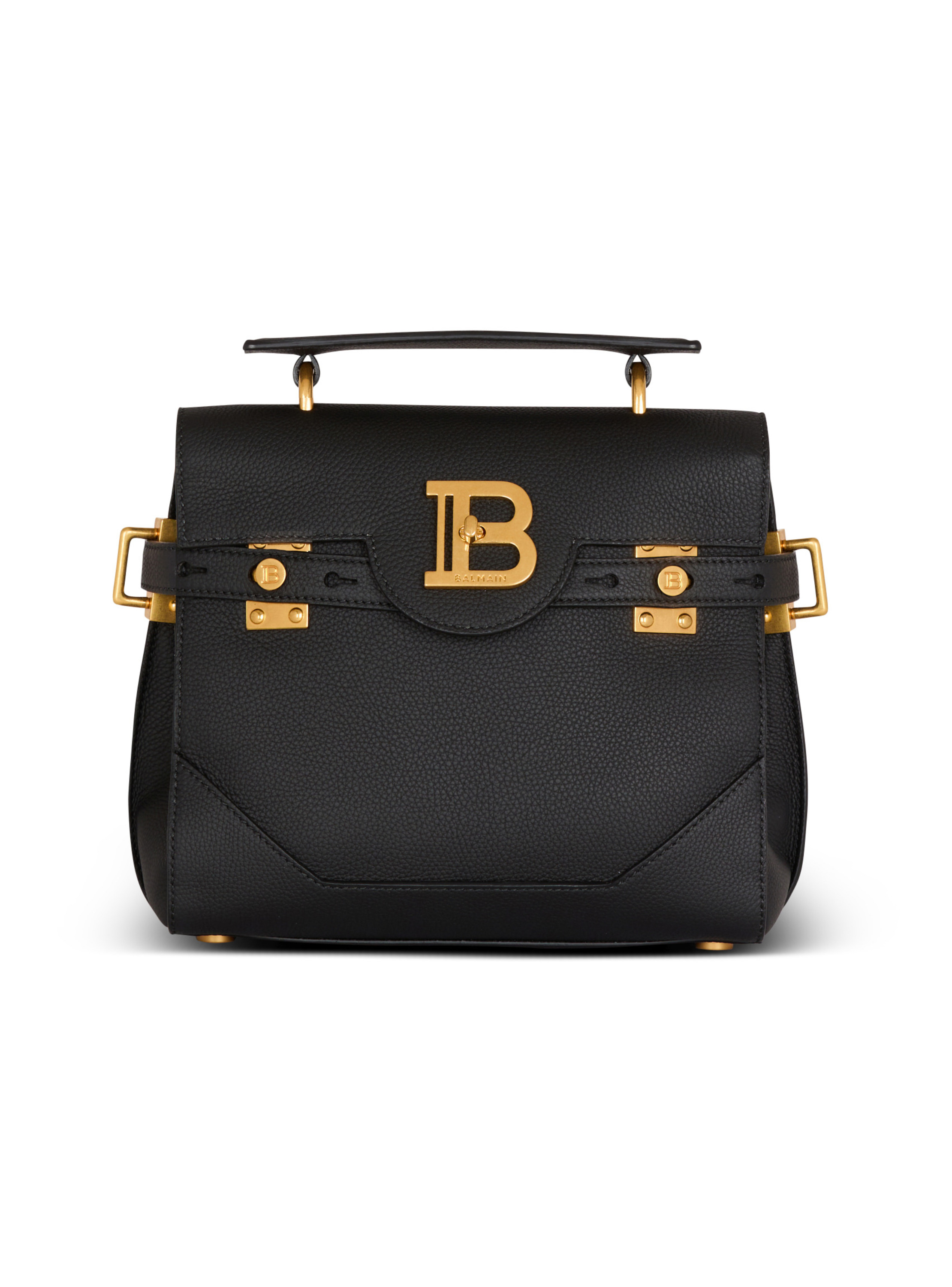 BALMAIN Sac b-buzz 23 en cuir grainé Noir