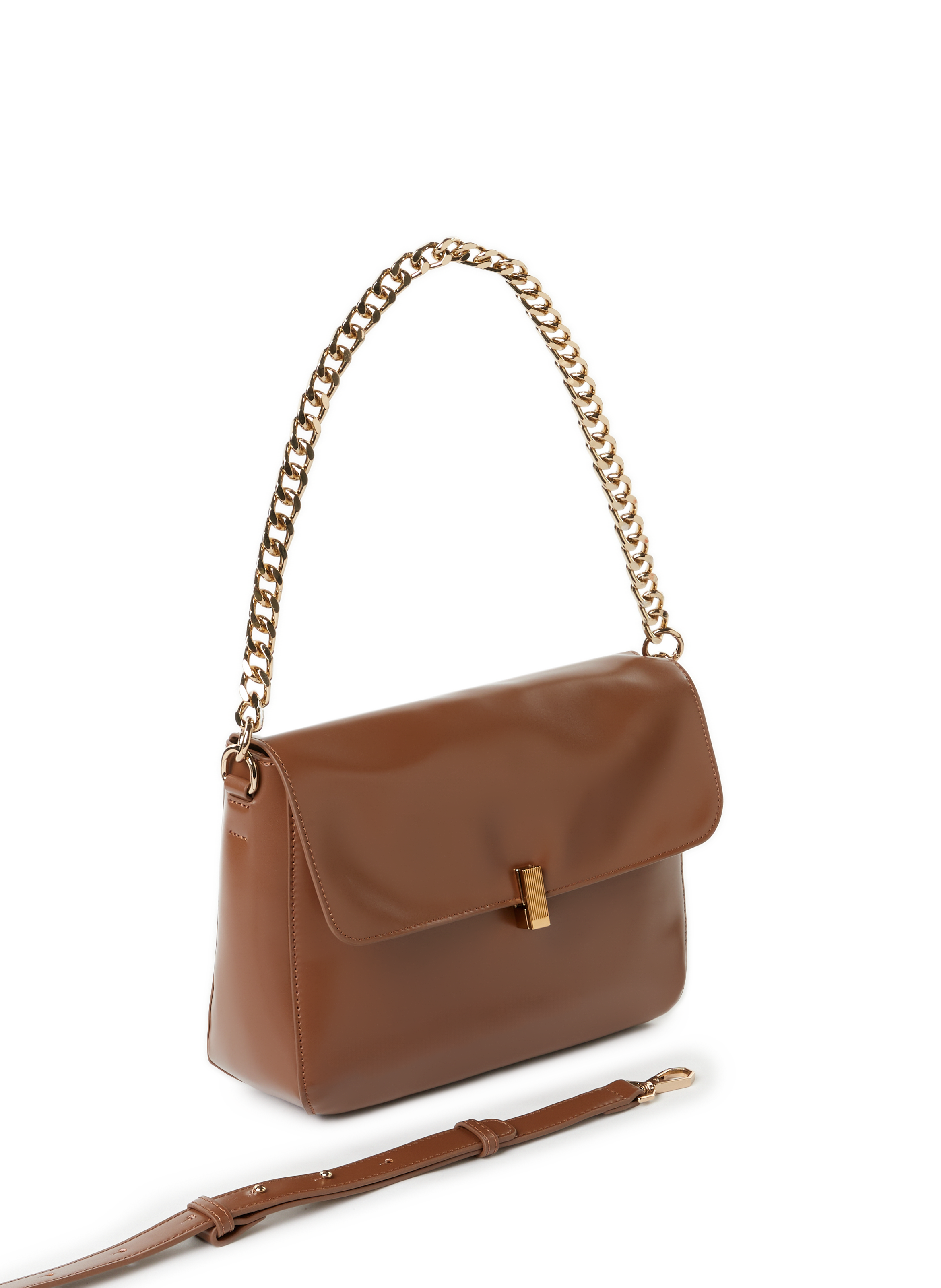 Sac à bandoulière lisse  AU PRINTEMPS PARIS Marron