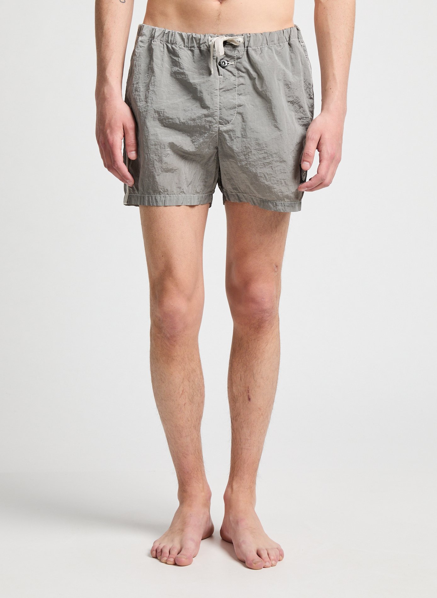Short de bain uni STONE ISLAND Gris