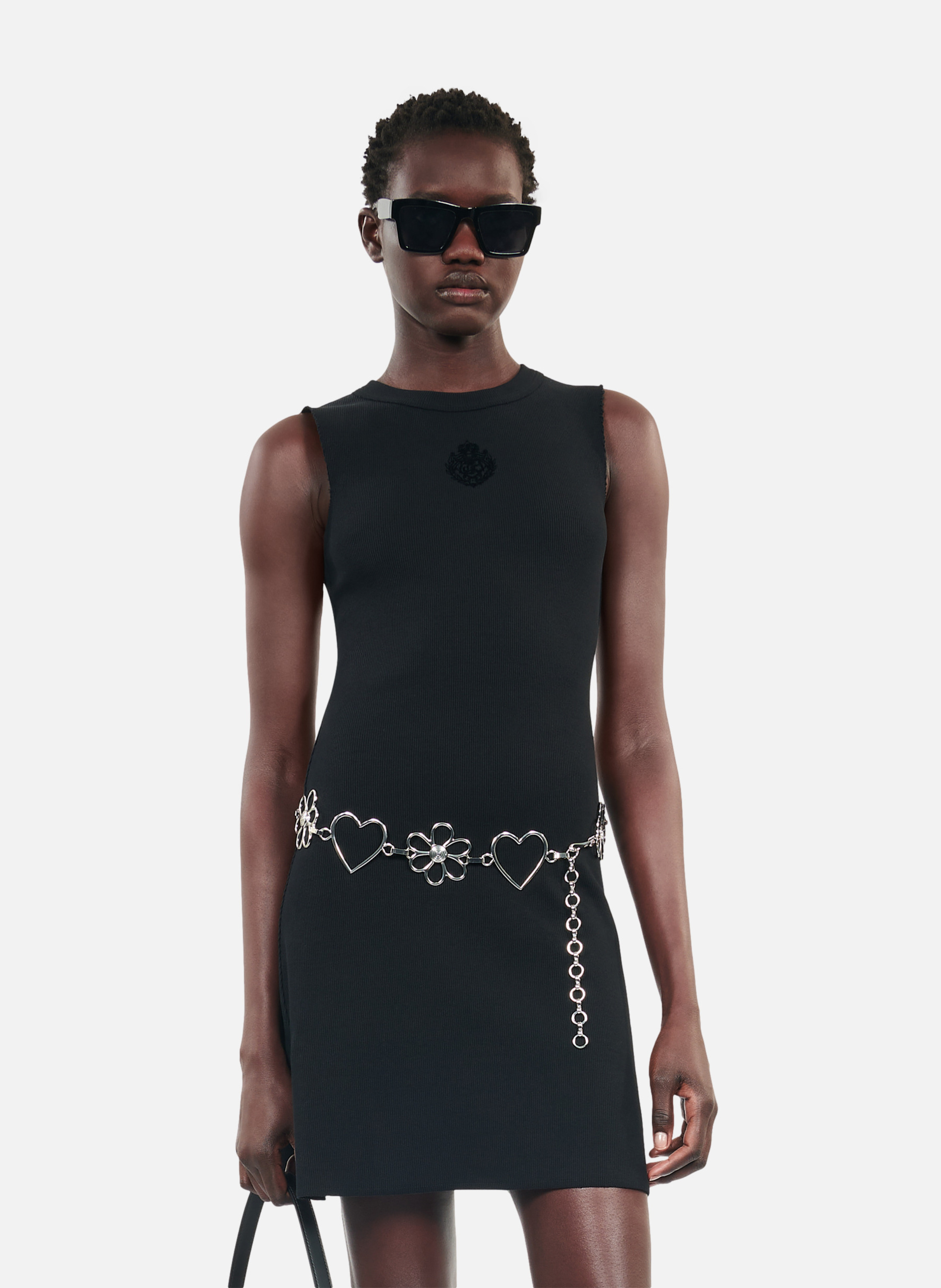 Ceinture chaîne cœurs et fleurs THE KOOPLES Gris