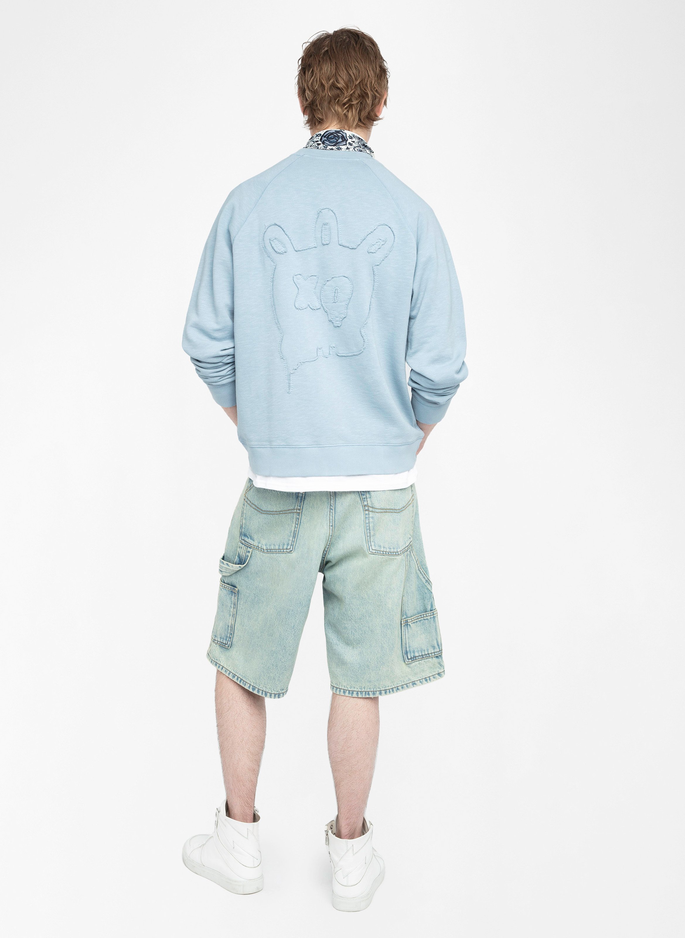 Sweat col rond en coton uppy ZADIG&VOLTAIRE Bleu