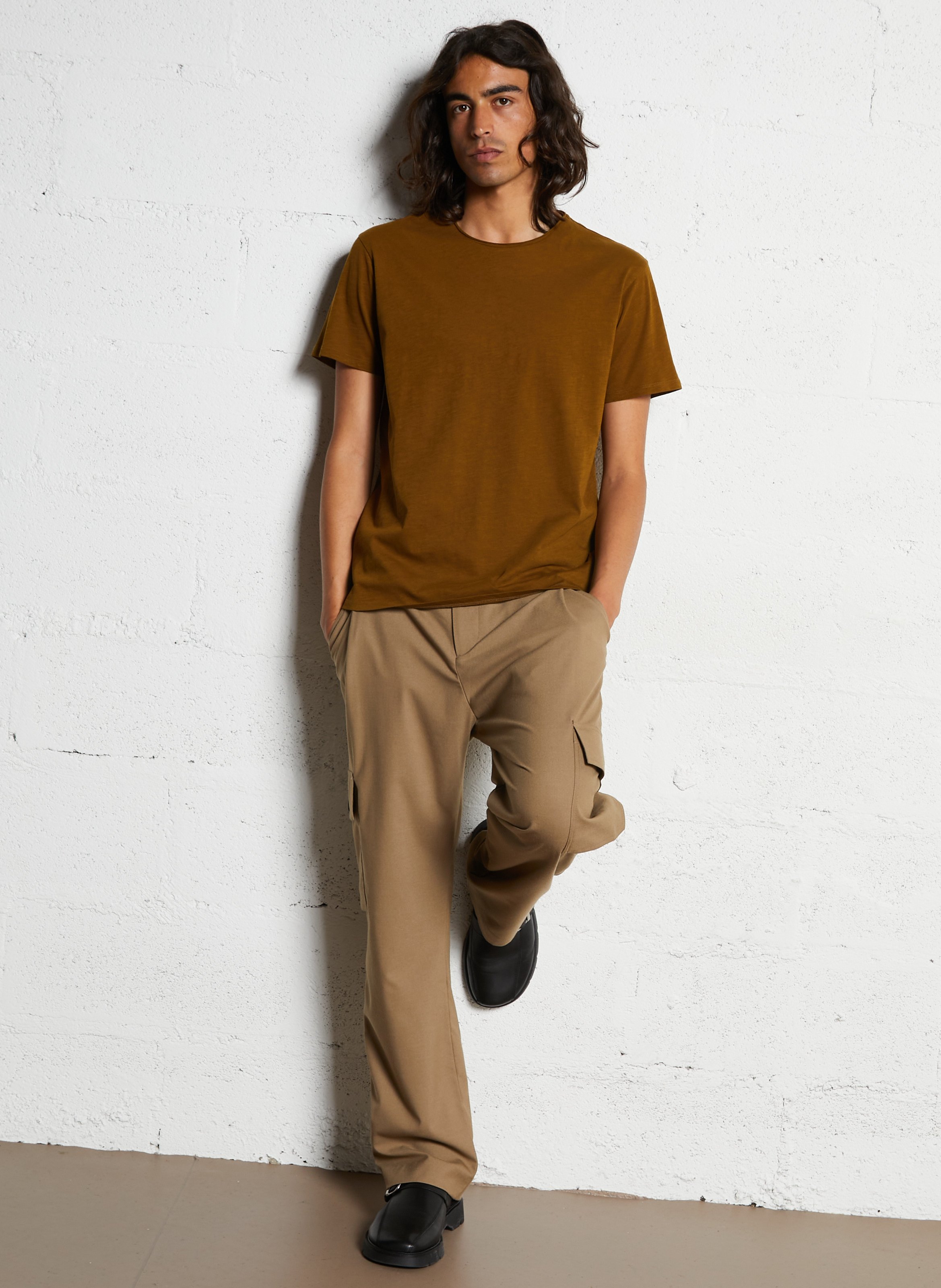 Tee-shirt droit col rond manches courtes IKKS Jaune