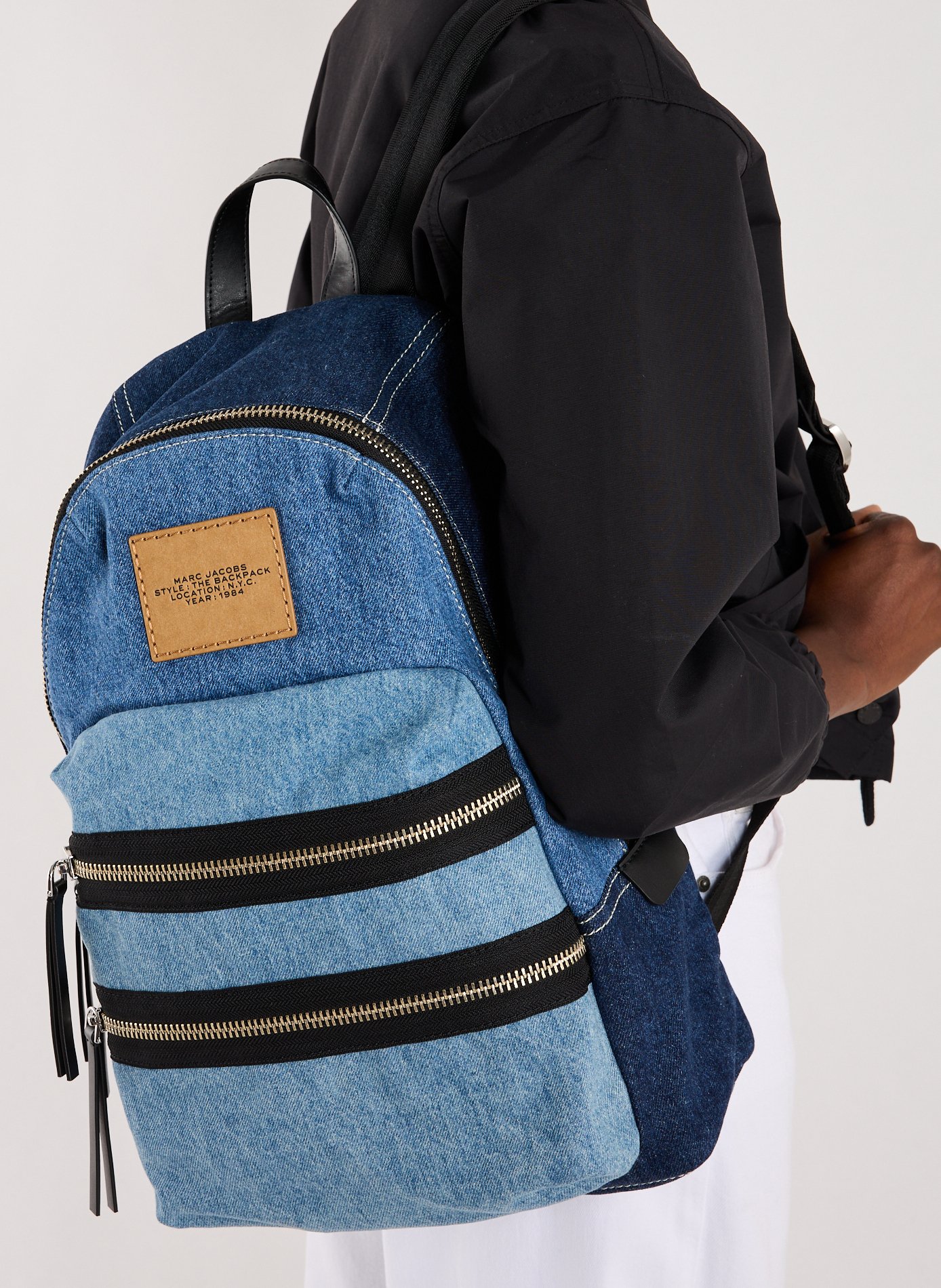 Sac à dos The Biker Colorblock Denim Large MARC JACOBS Multicolore