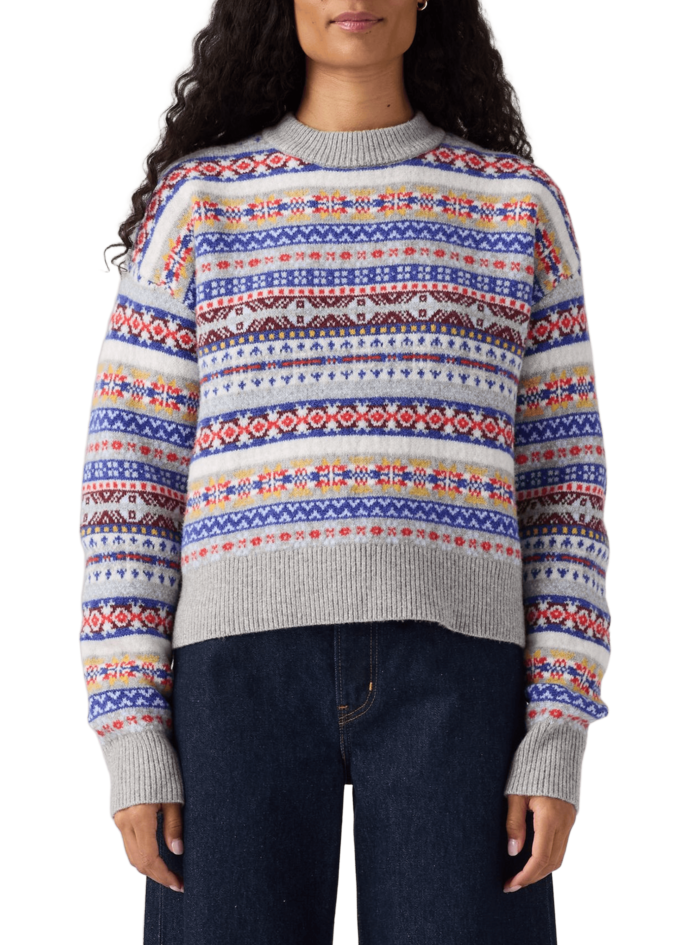 LEVI'S Pull à motif en laine et coton mélangé Multicolour
