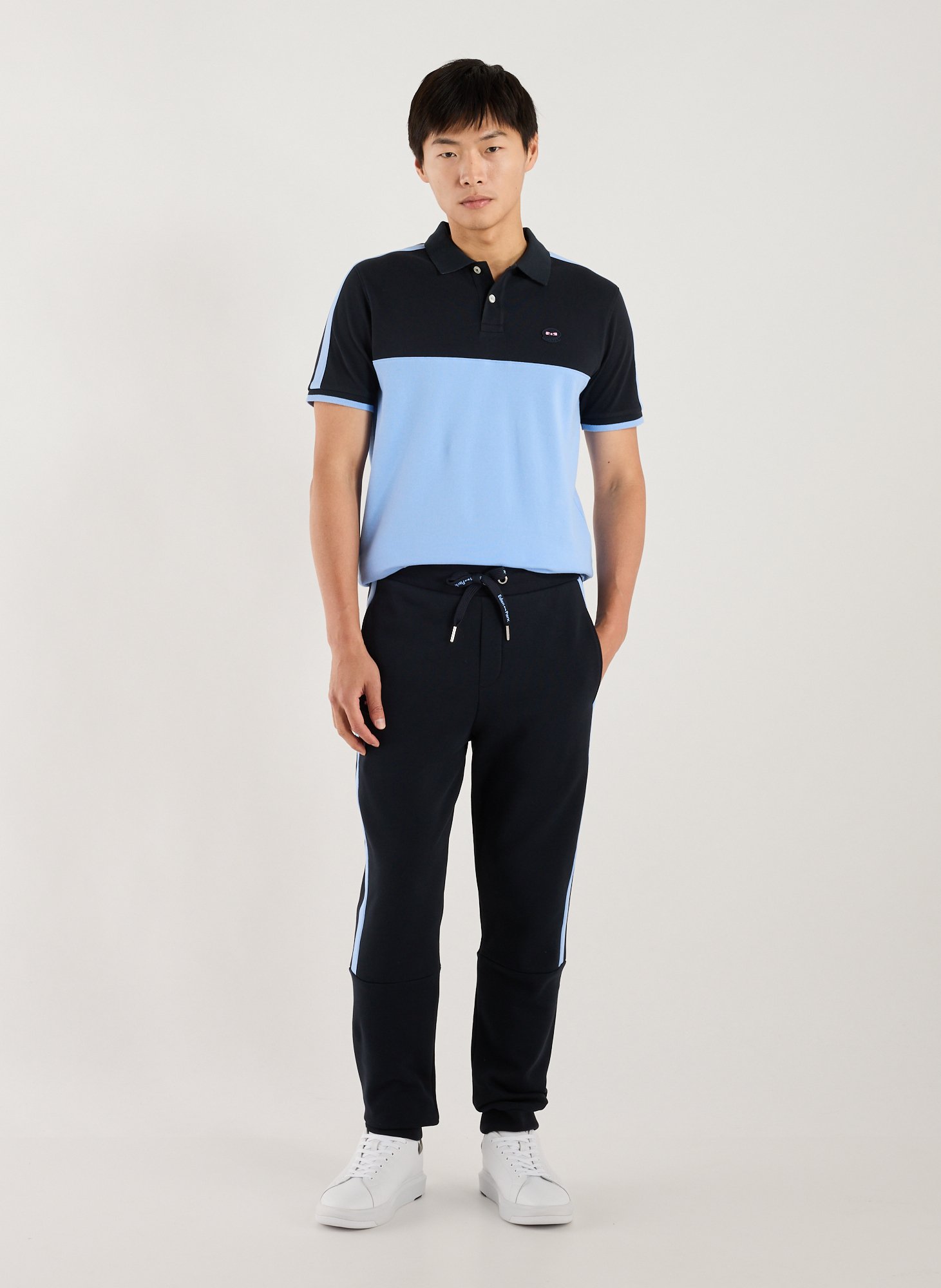 Mixed Cotton Jogging Pants EDEN PARK Blue