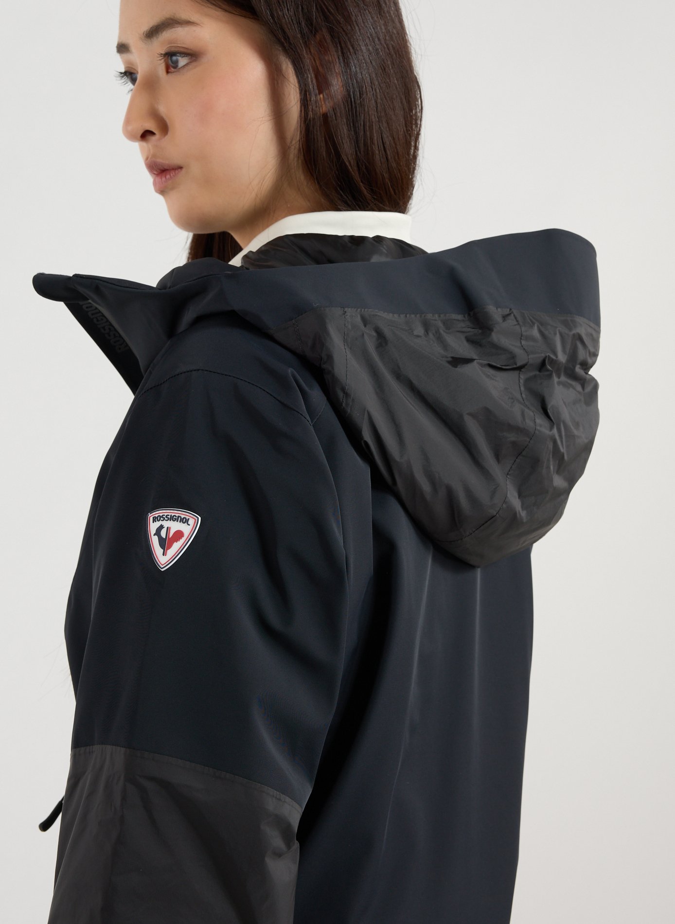 Ski jacket with hood ROSSIGNOL Black