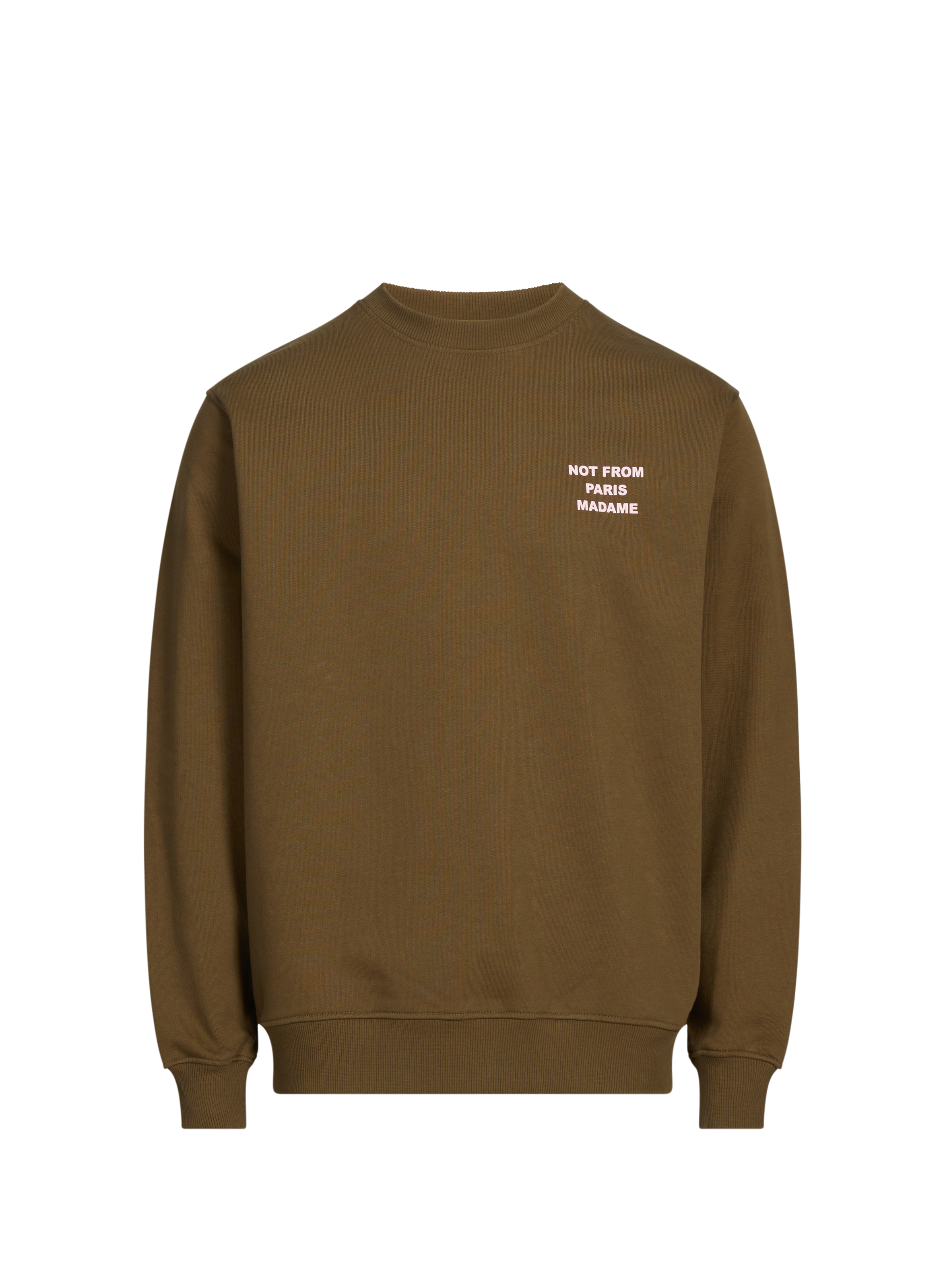 DROLE DE MONSIEUR Sweat col rond en coton Kaki