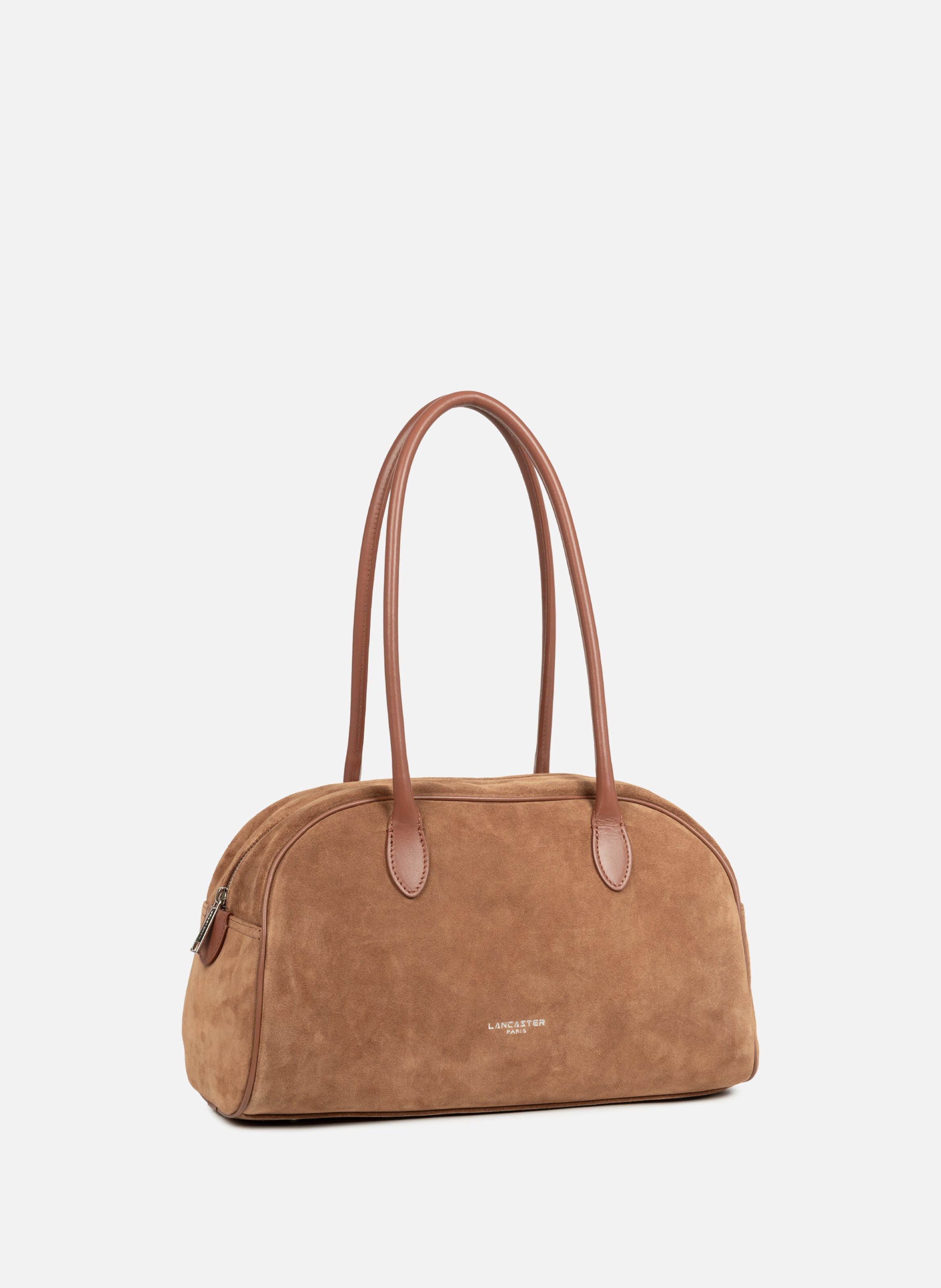 Grand sac cabas épaule - suède LANCASTER Marron