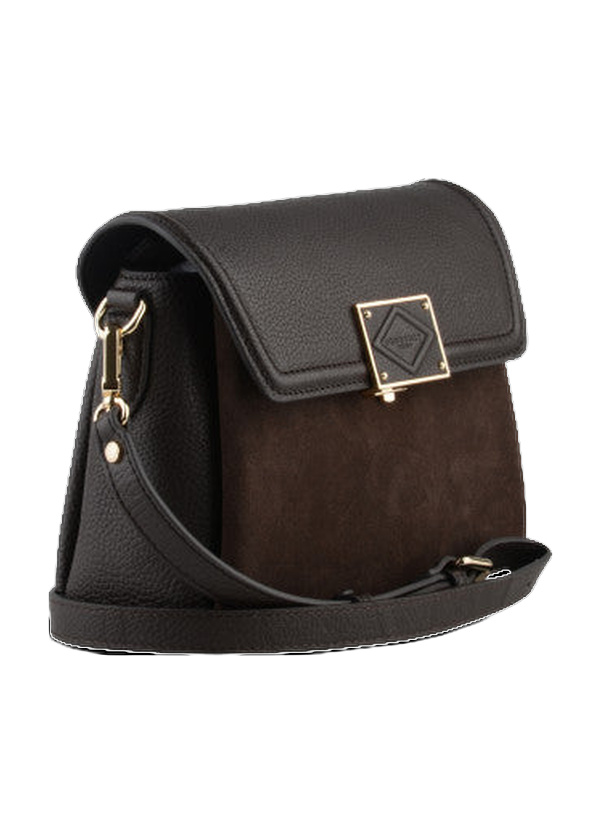 Carat nubuck | sac porté main pm POURCHET Marron