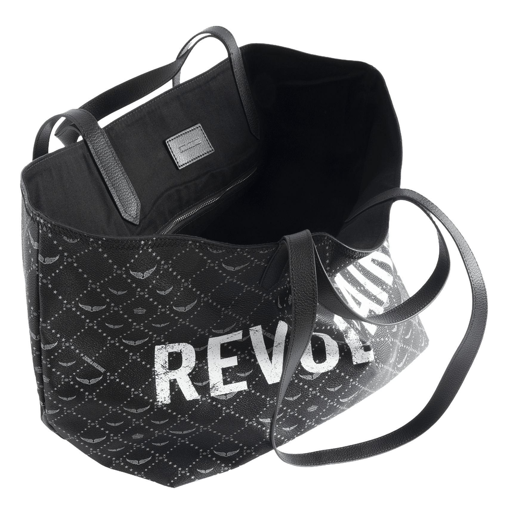 Sac cabas en toile monogramme z shopper xl ZADIG&VOLTAIRE Noir