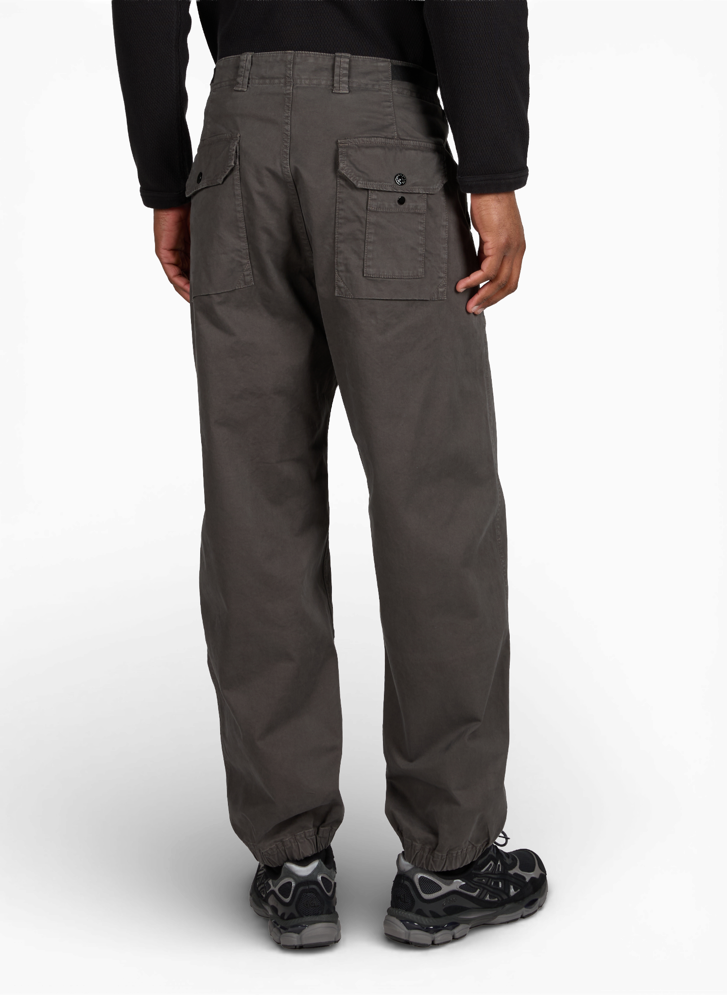 Pantalon ample chevilles resserrées en coton mélangé STONE ISLAND Gris