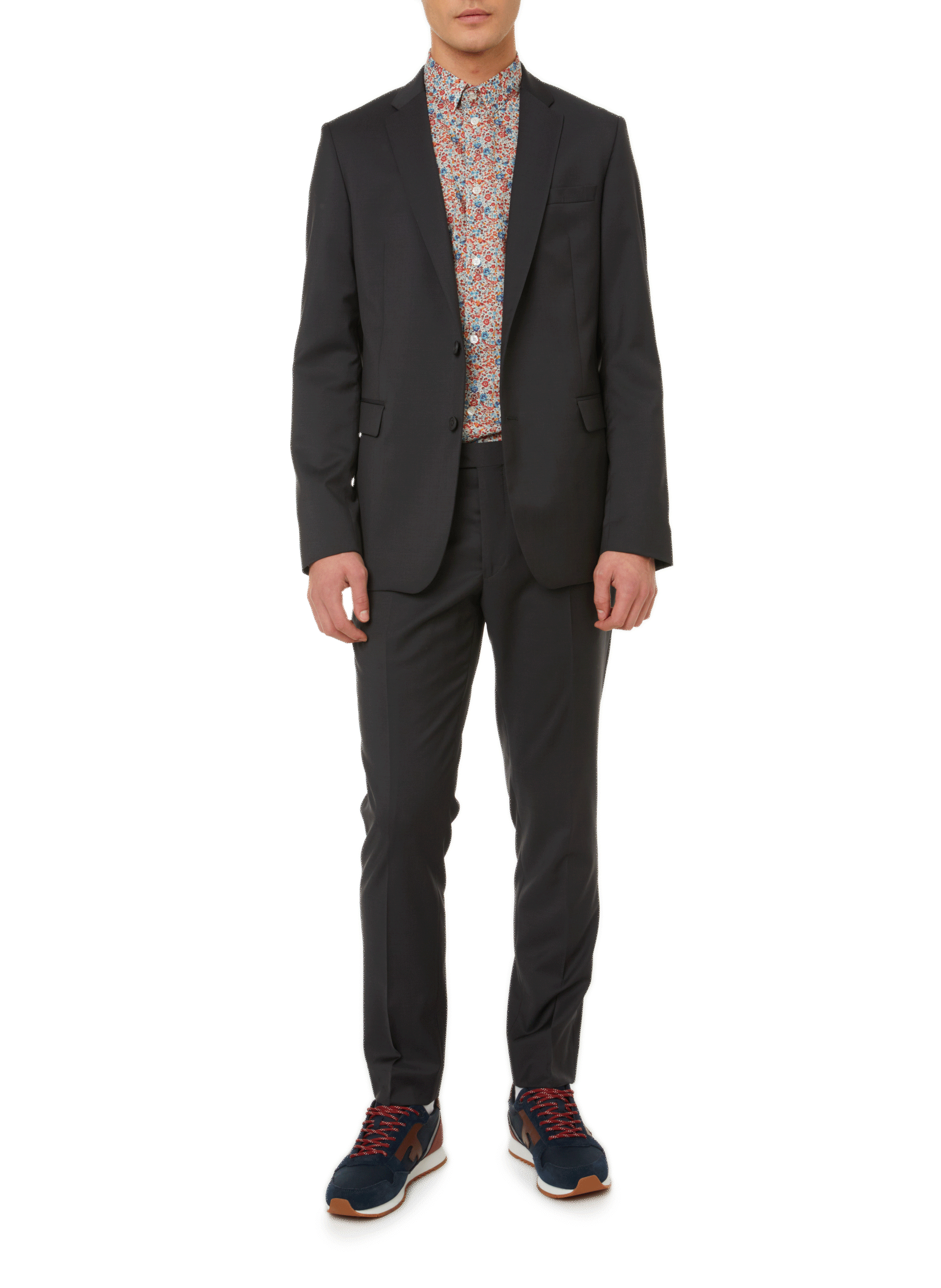 Wool-blend suit trousers SAISON 1865 Grey