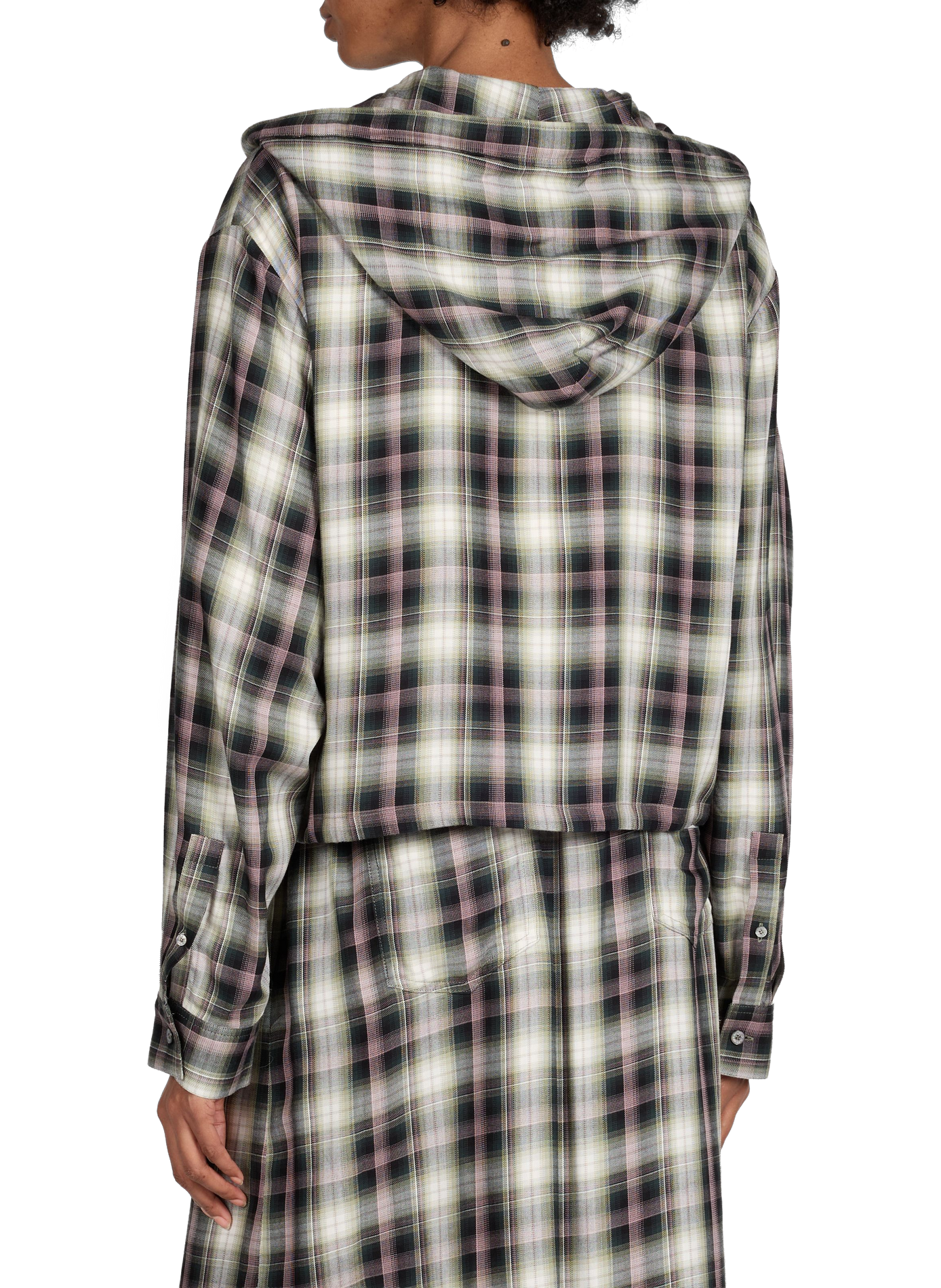 Chemise à capuche avec carreaux ACNE STUDIOS Multicolore