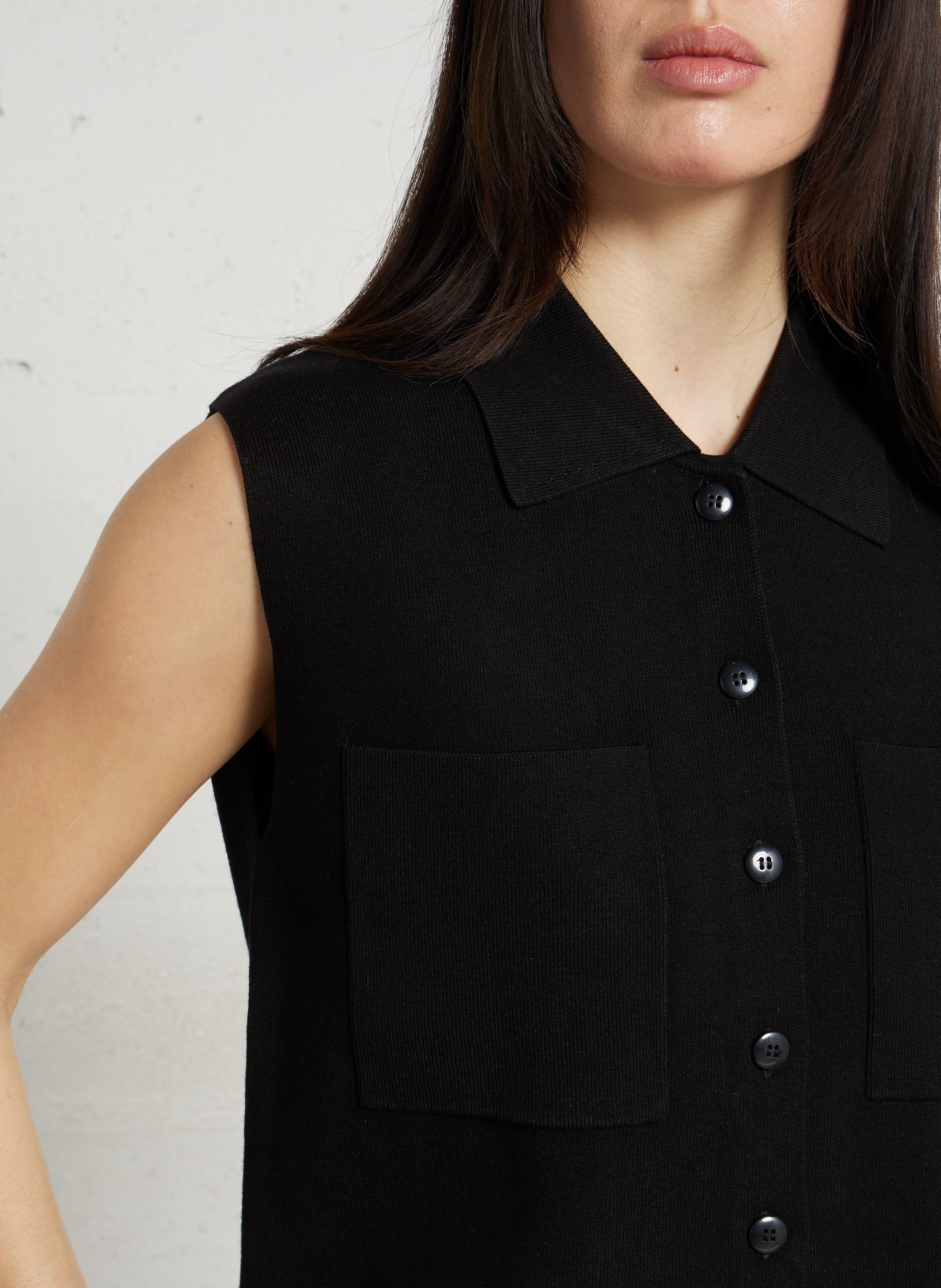 Gilet col classique Petra MAISON 123 Noir