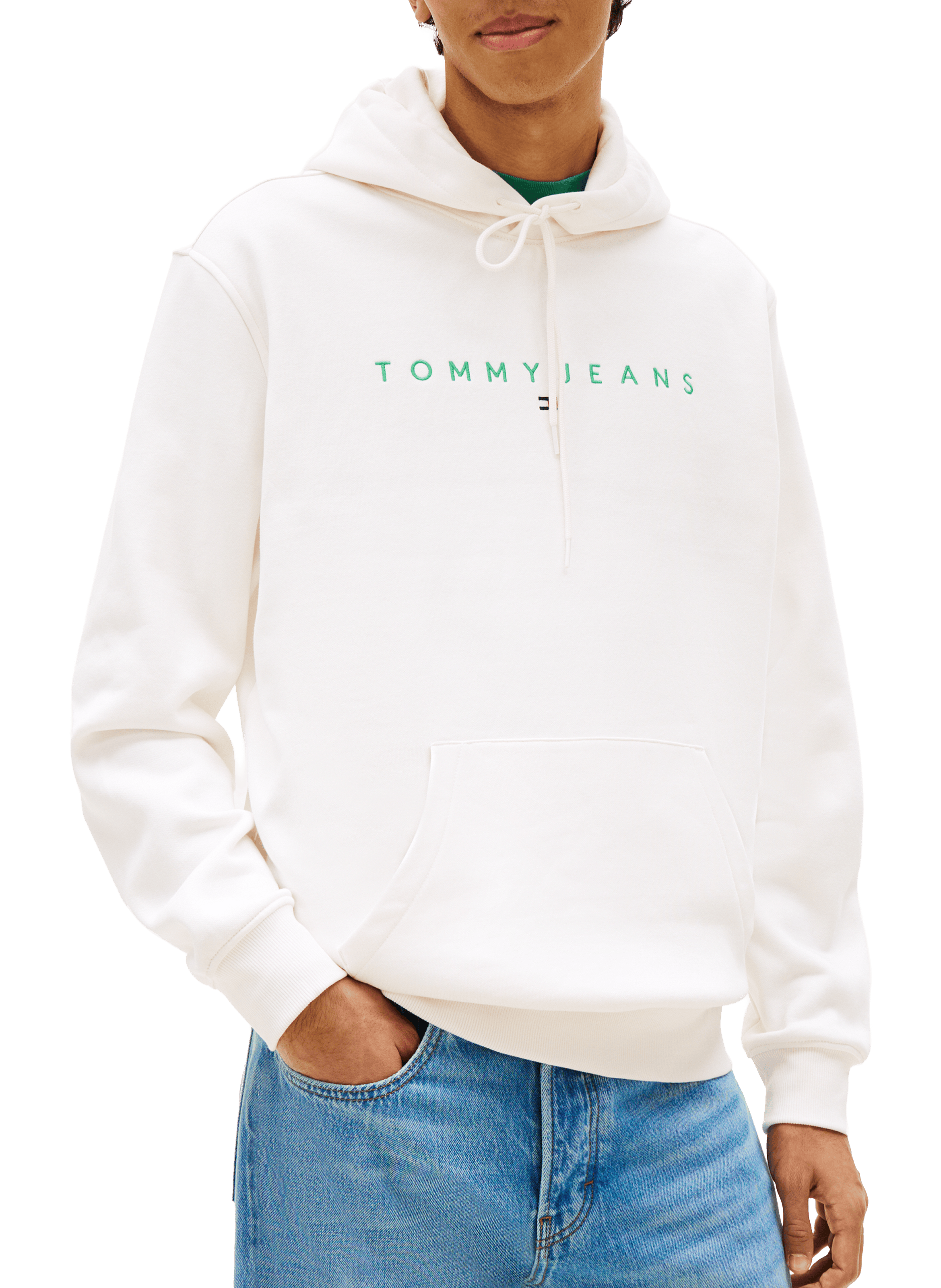 Hoodie with embroidered logo TOMMY HILFIGER Beige