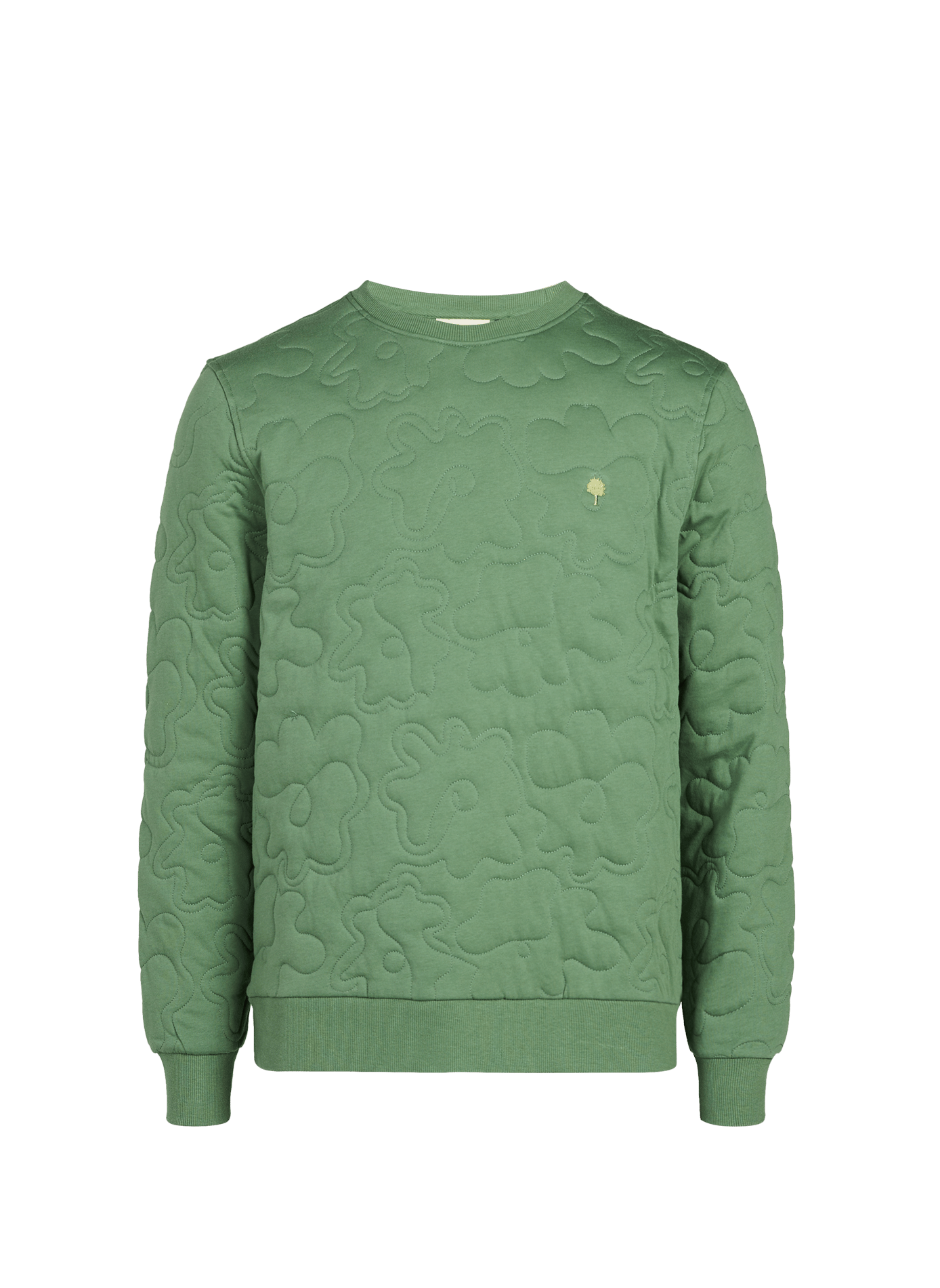 Patterned blended cotton sweatshirt FAGUO Green