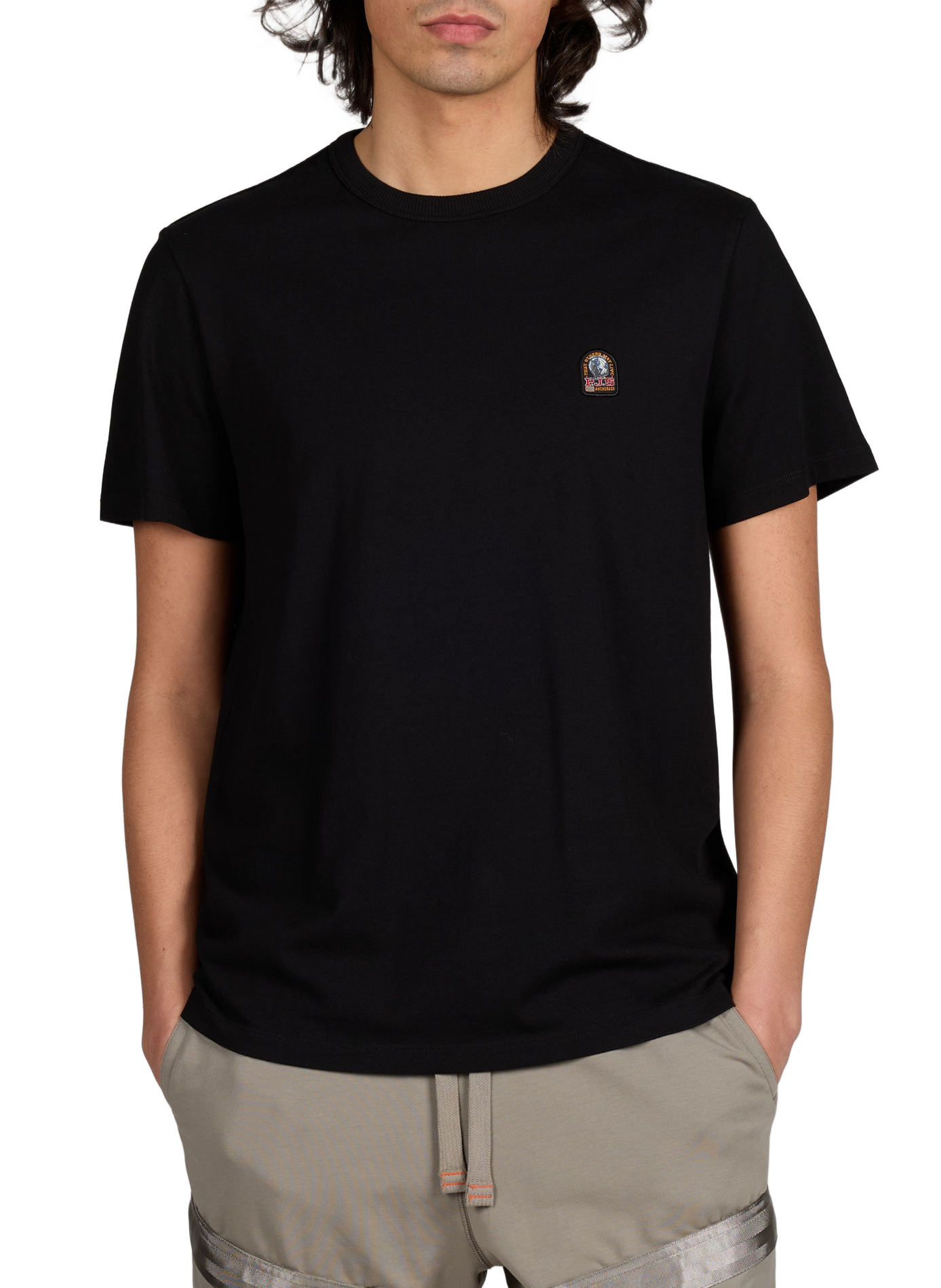 T-shirt Elio à col rond en coton PARAJUMPERS Noir