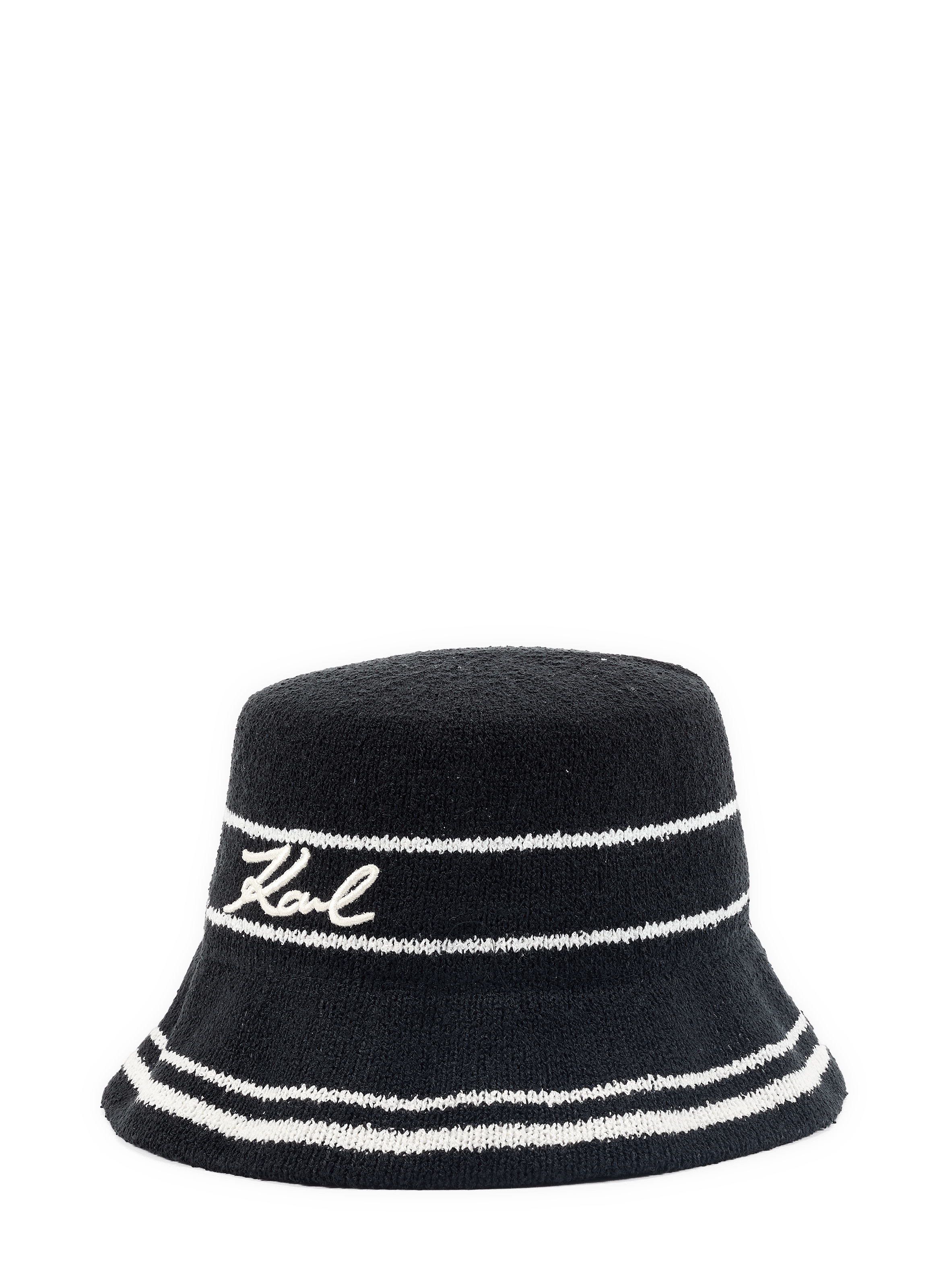 Bob K/Signature rayé KARL LAGERFELD Noir