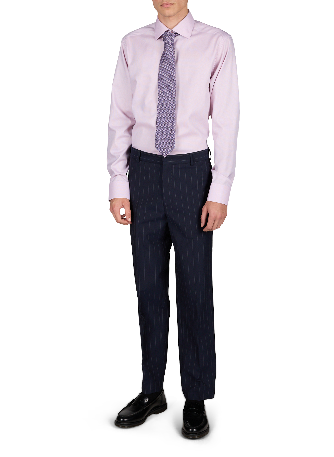 Printed straight cotton shirt ETON Pink