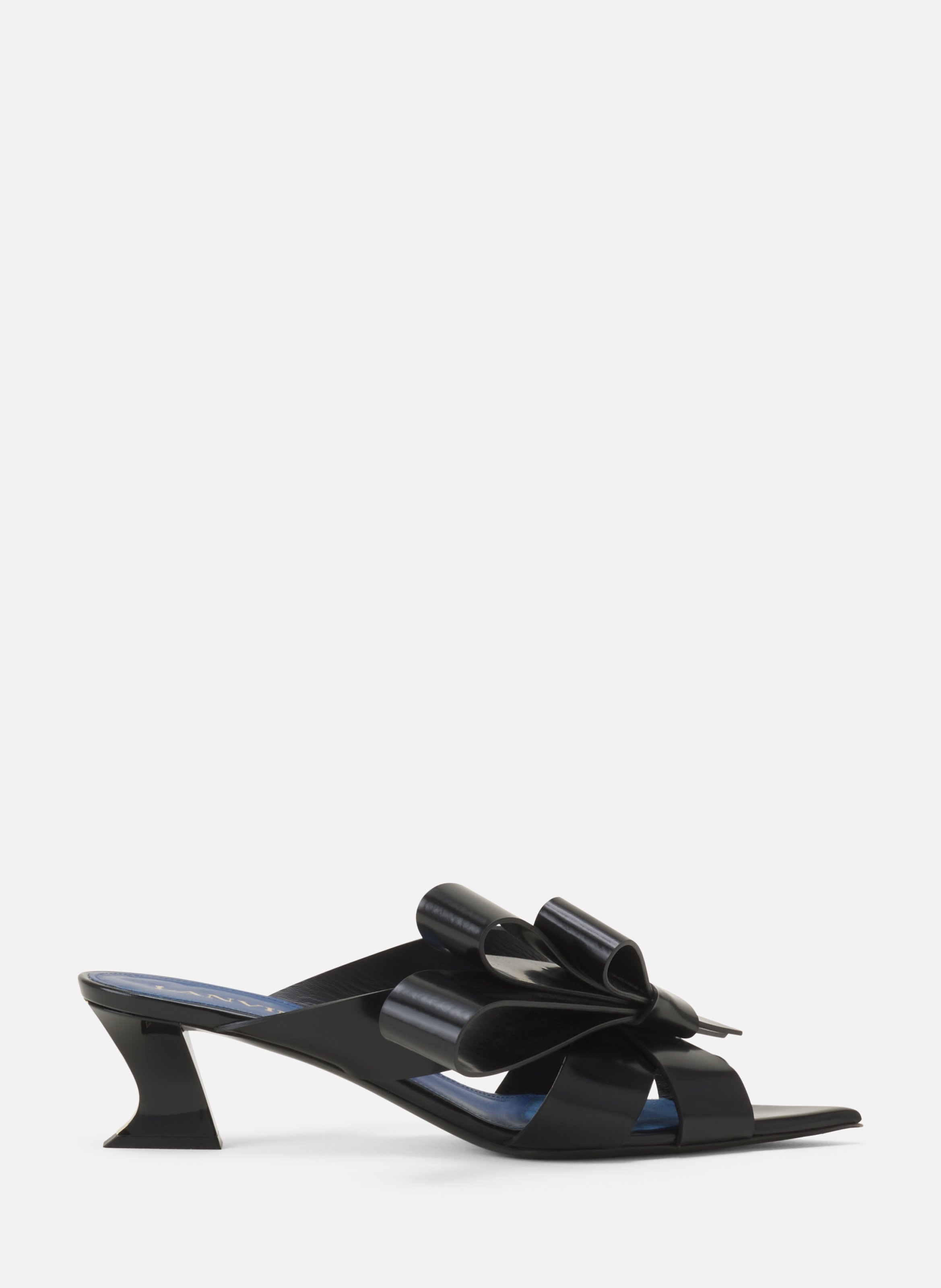 Mule à talon cadeau en cuir LANVIN Noir