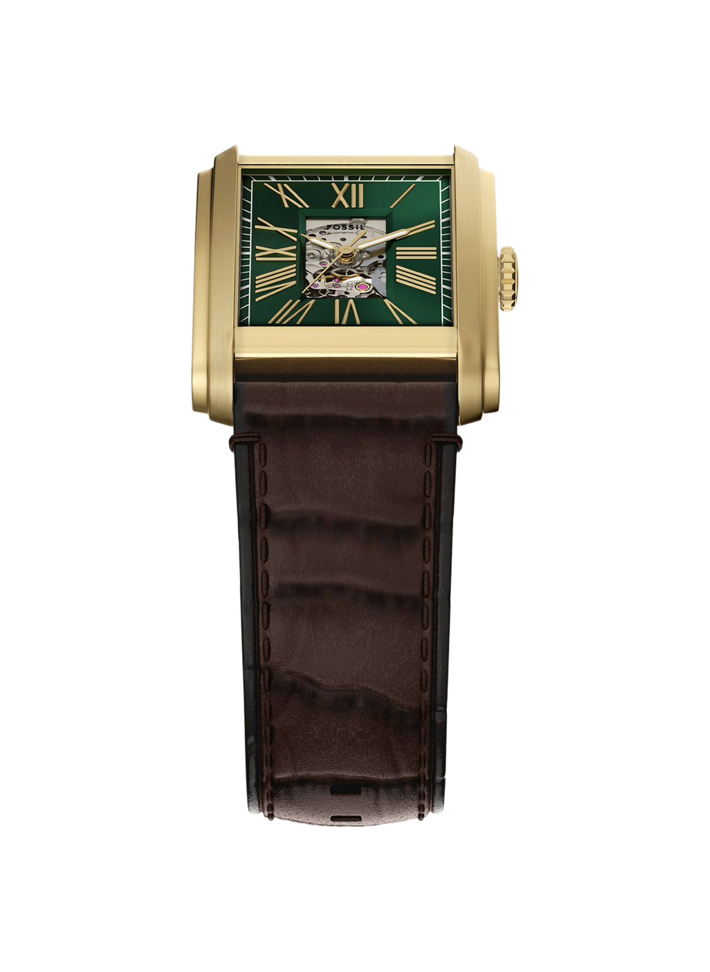 Montre analogique Automatic en cuir  FOSSIL Vert