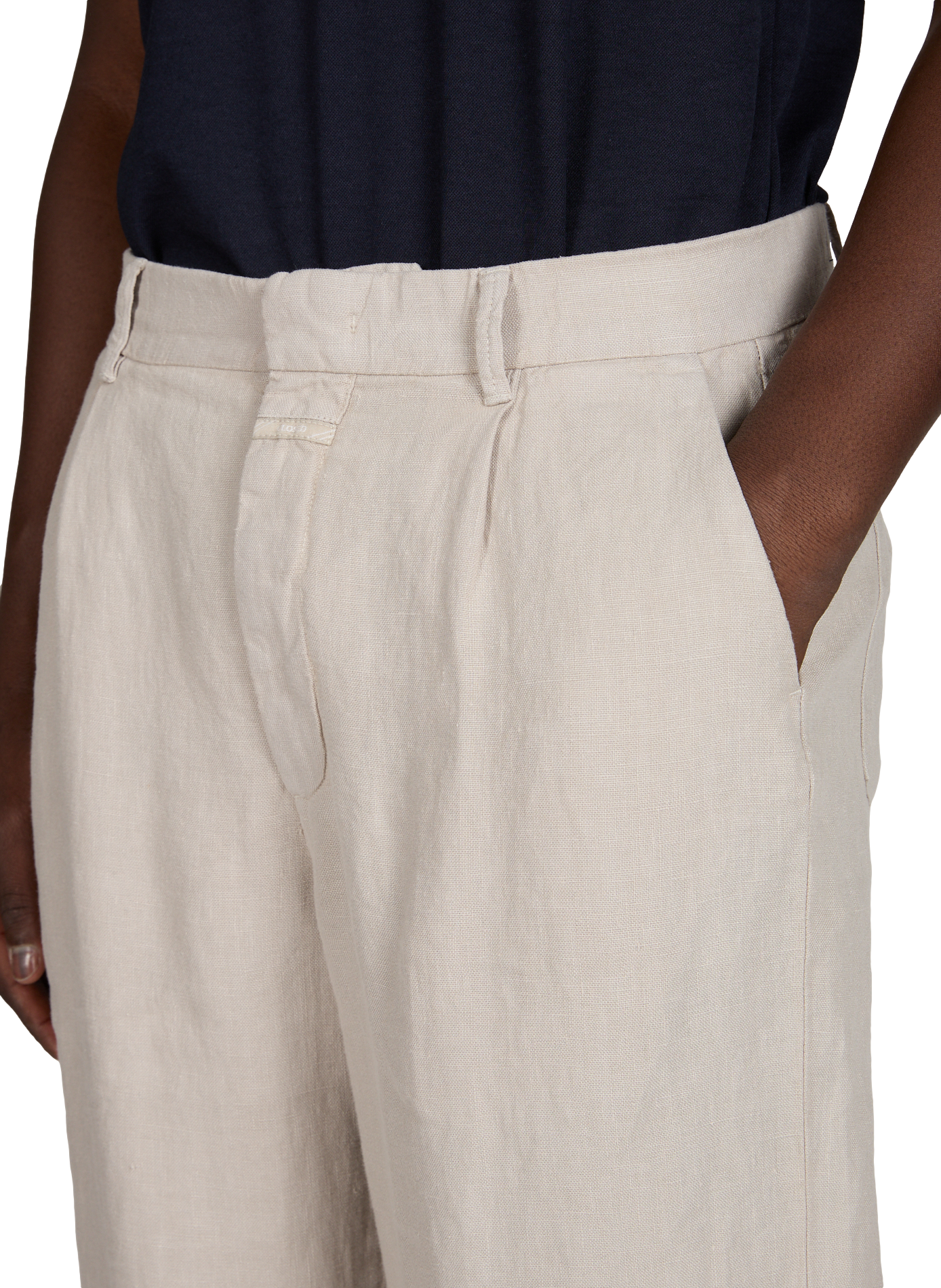 Pantalon droit Blomberg en lin CLOSED Gris