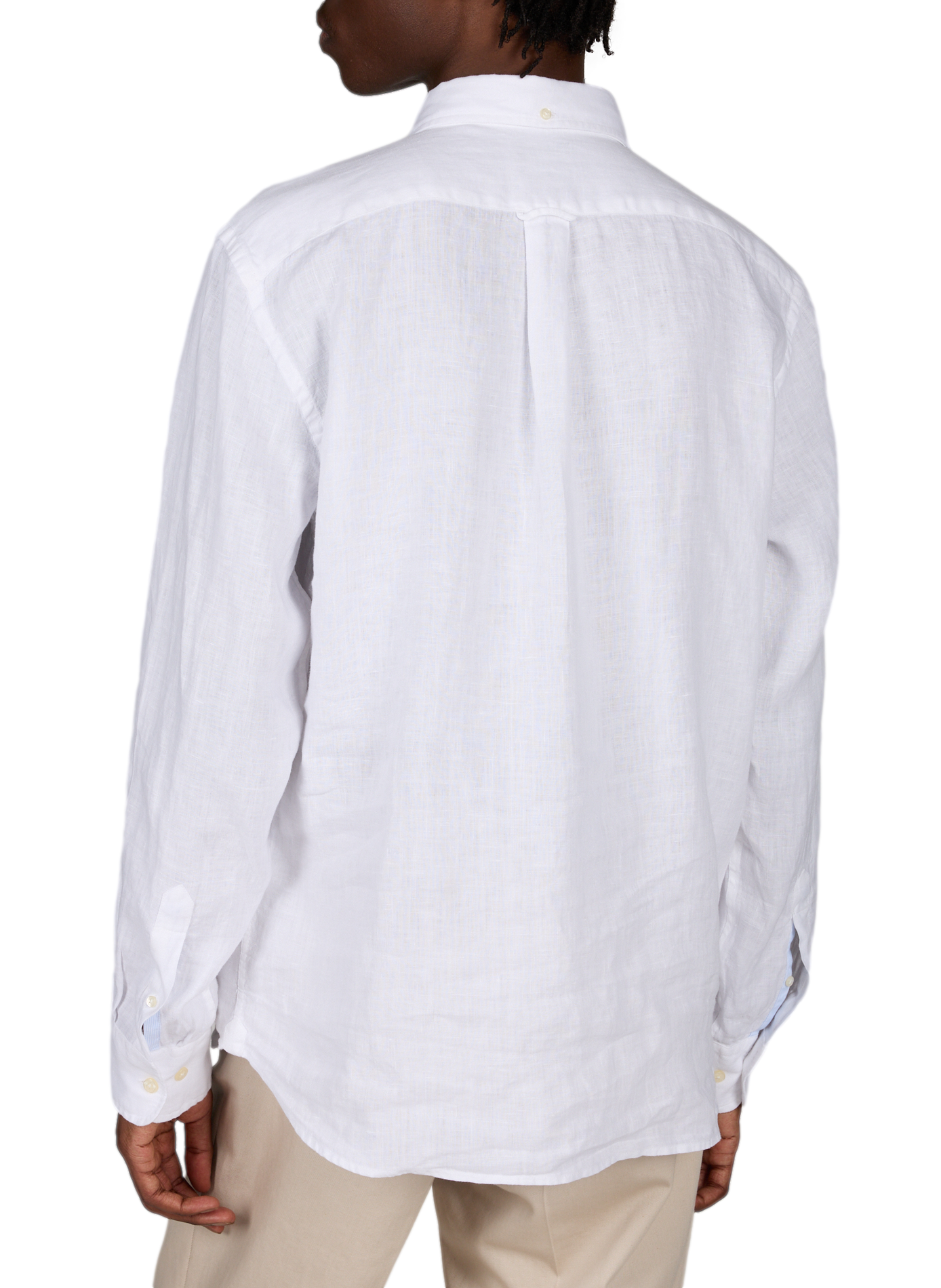 Shirt with American collar in linen FACONNABLE White