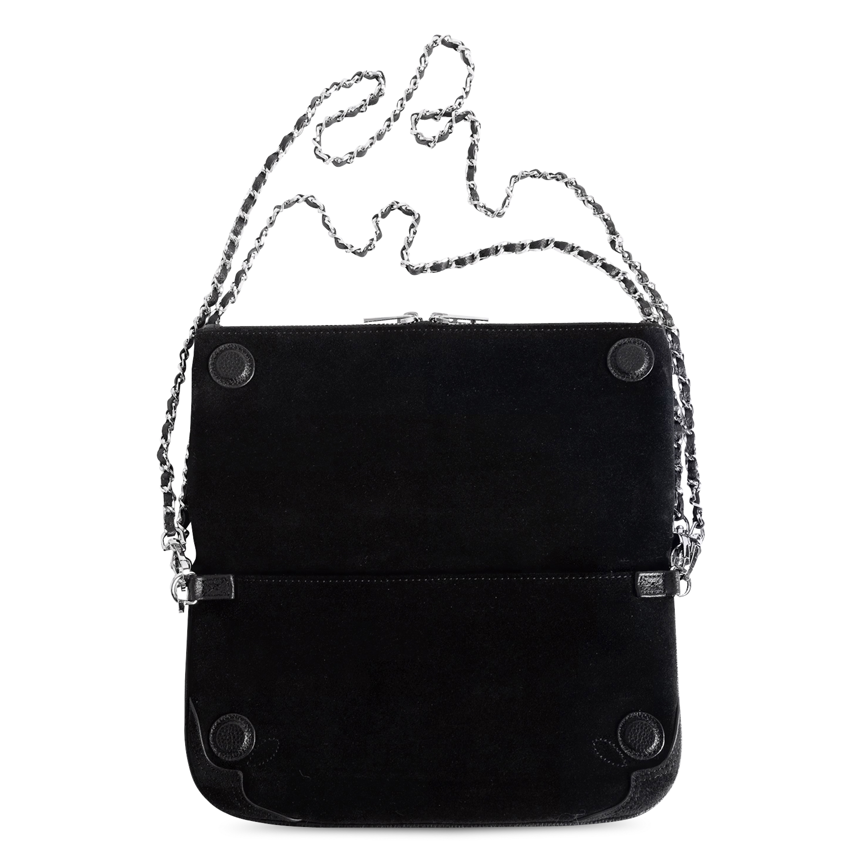 Sac bandoulière en cuir velours rock ZADIG&VOLTAIRE Noir