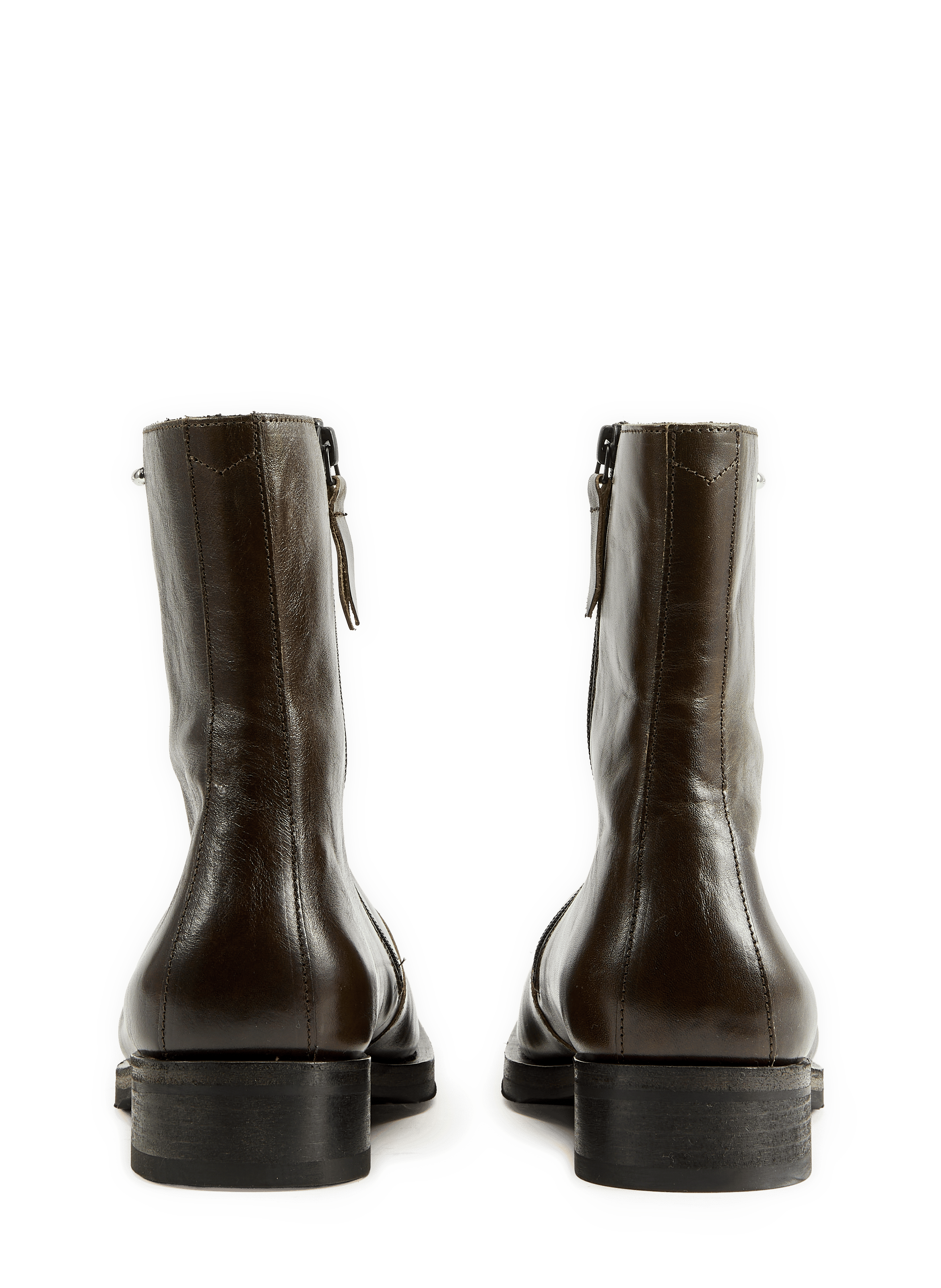 Bottines unies en cuir OUR LEGACY Marron