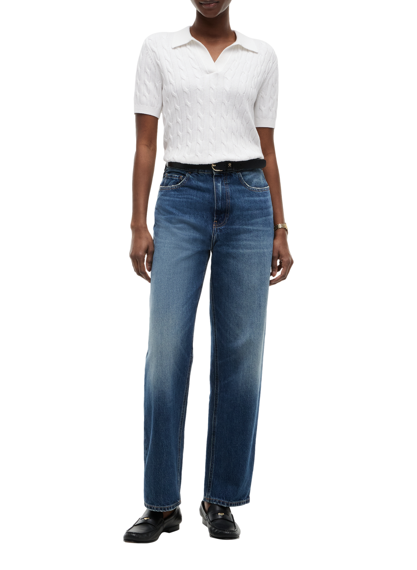 Straight-cut cotton jeans TOMMY HILFIGER Blue