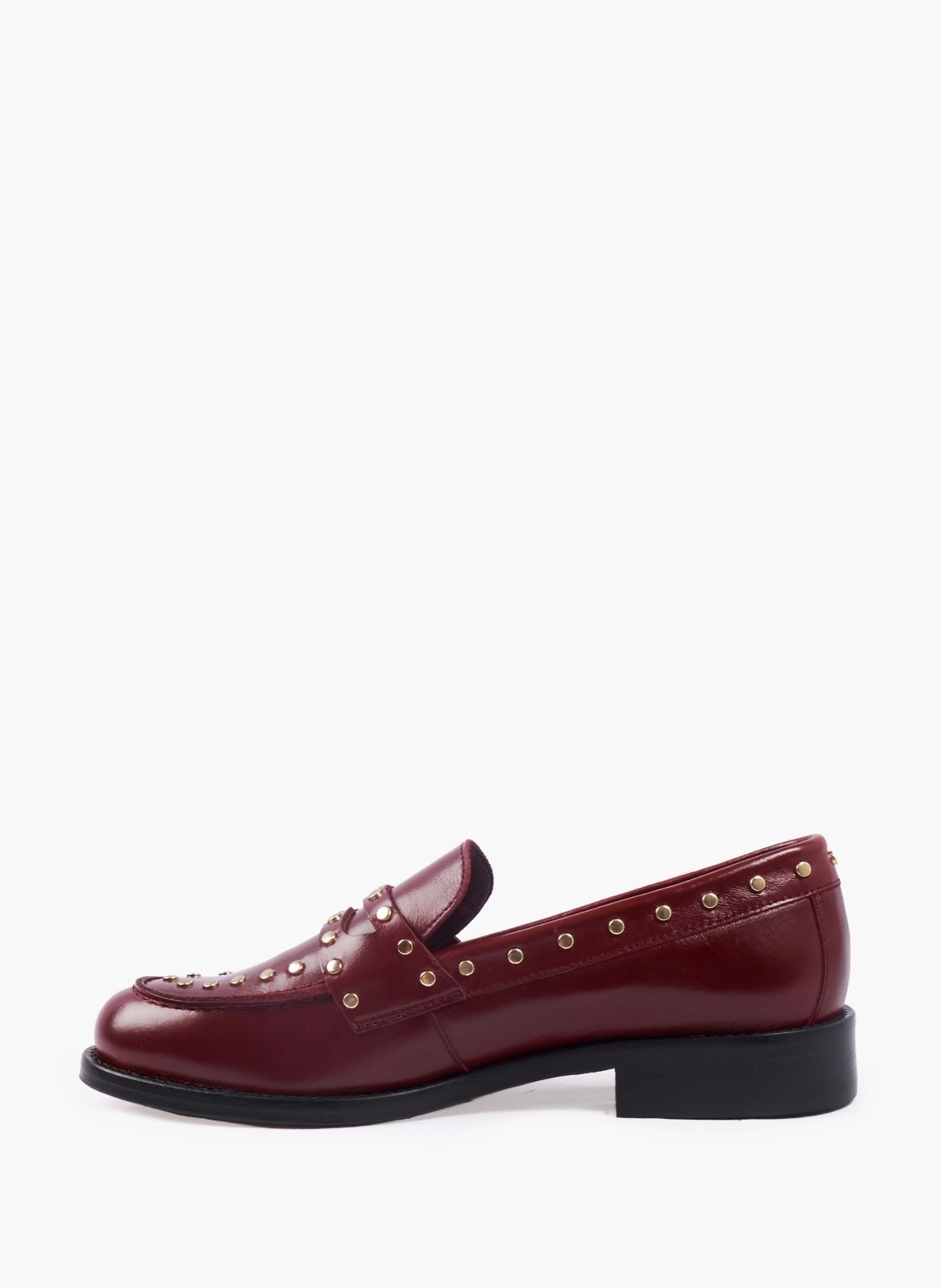 Mocassins cuir clouté JULES & JENN Rouge