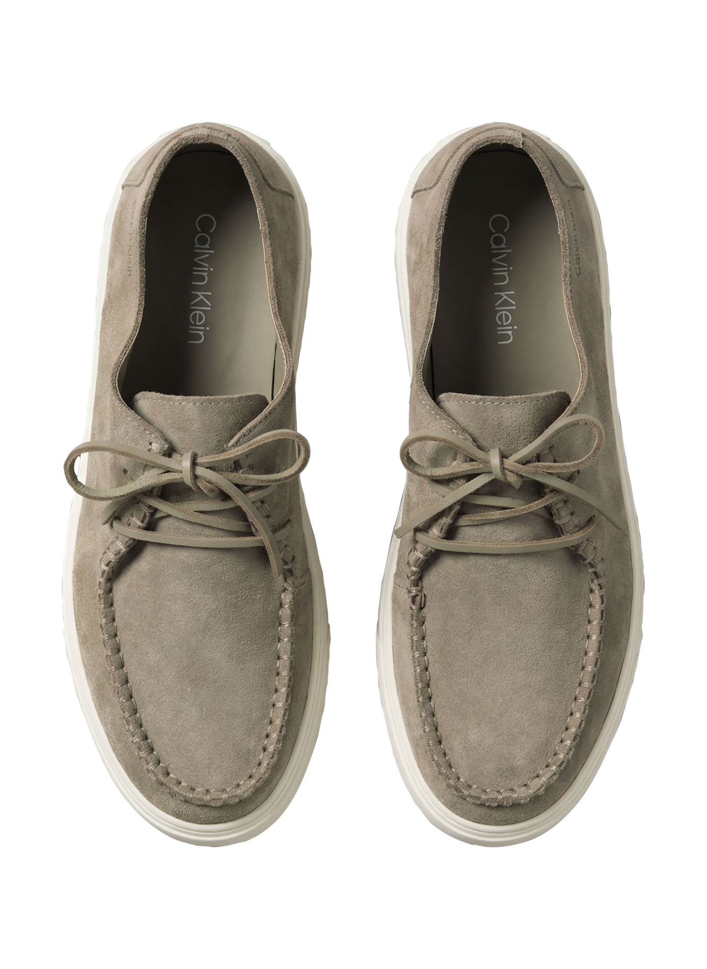 Bootsschuhe aus Wildleder-Leder CALVIN KLEIN Beige