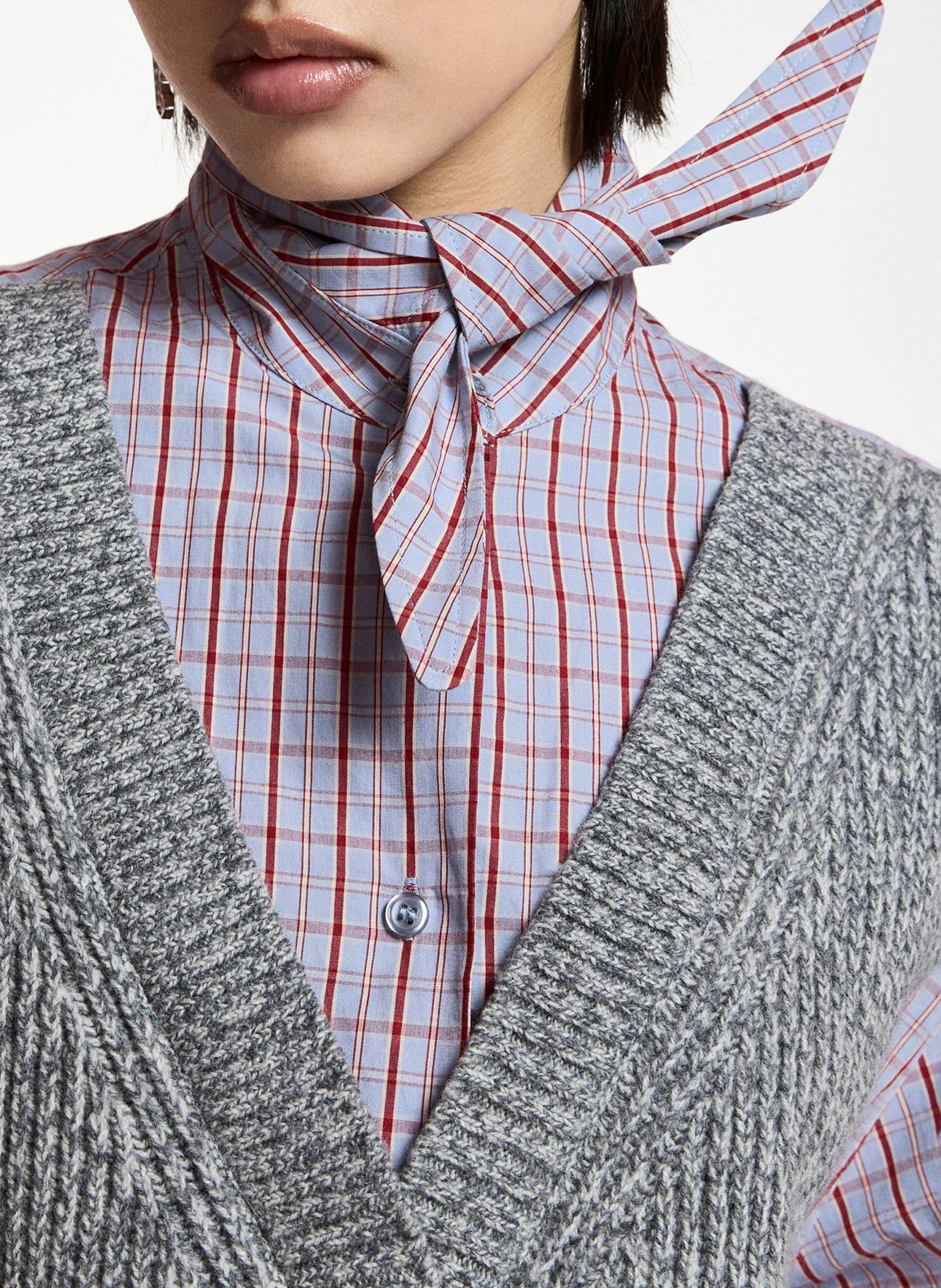 Chemise oversize superposée en laine kute ESSENTIEL ANTWERP Gris