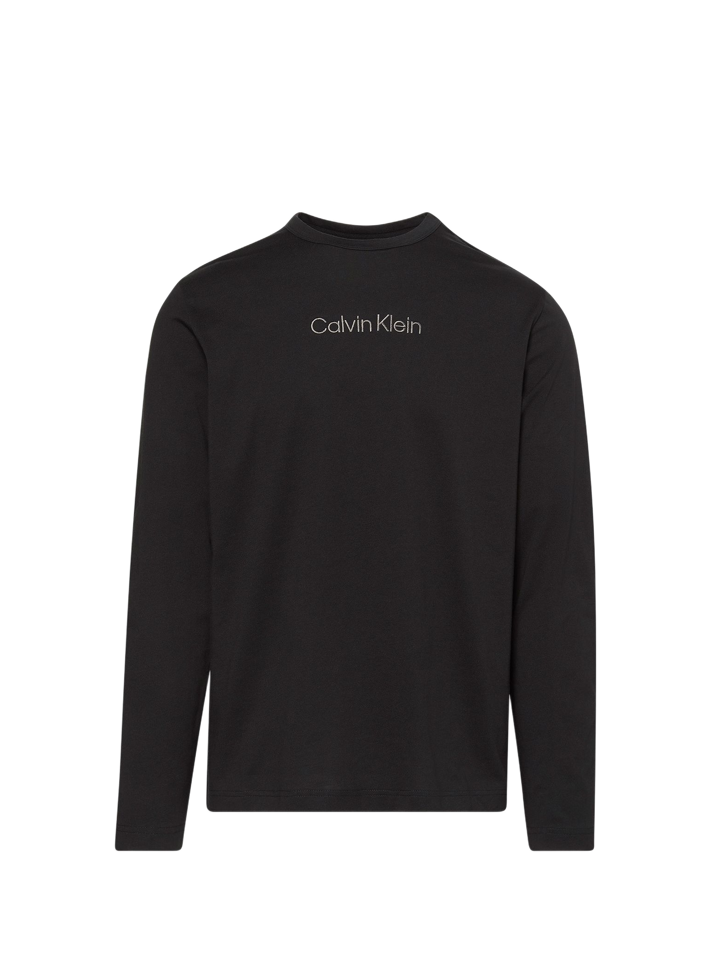 Pyjama-T-Shirt mit Baumwoll-Logo. CALVIN KLEIN Schwarz