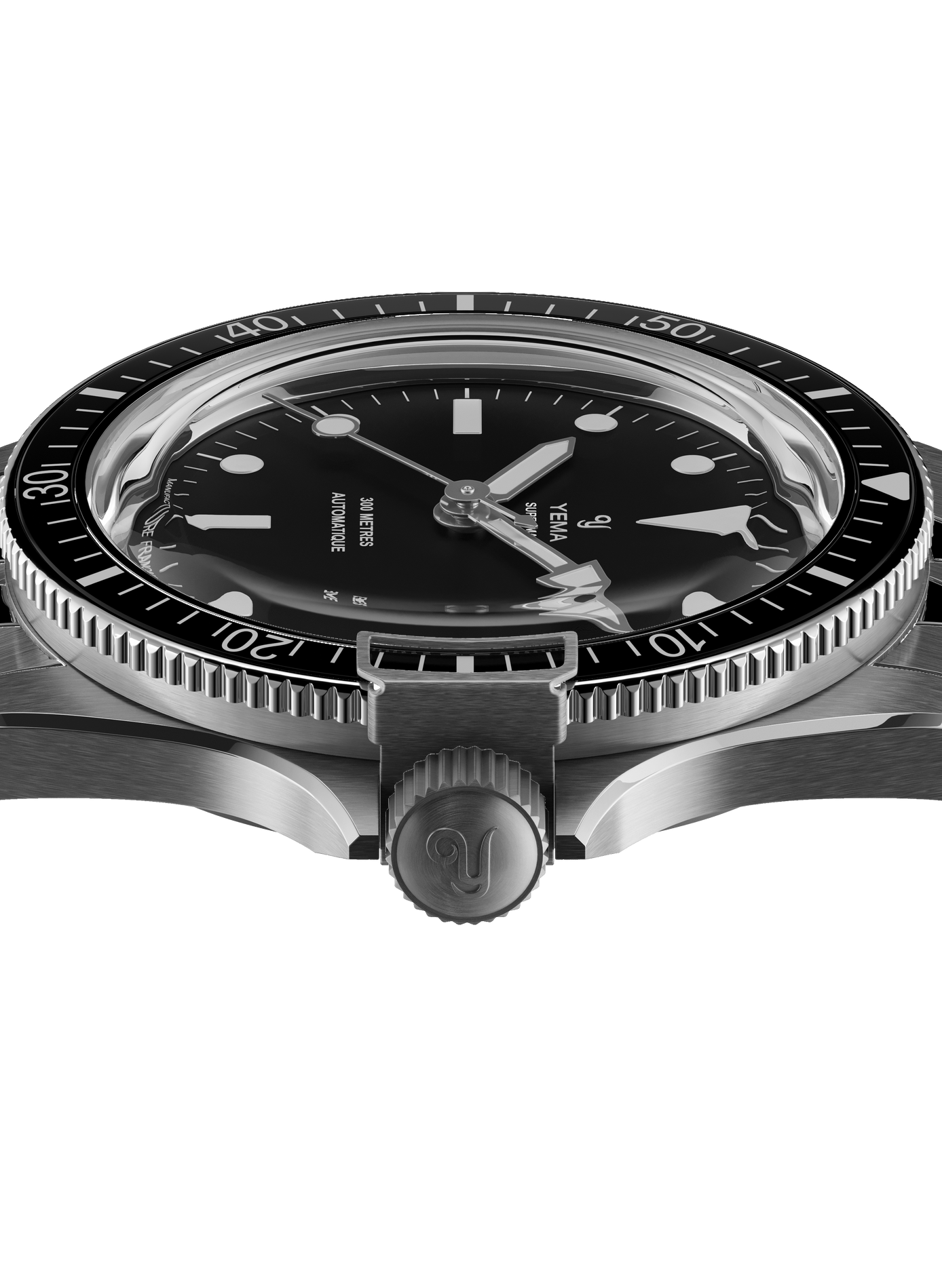 Montre automatique Superman Steel CMM.10 en acier inoxydable YEMA Noir