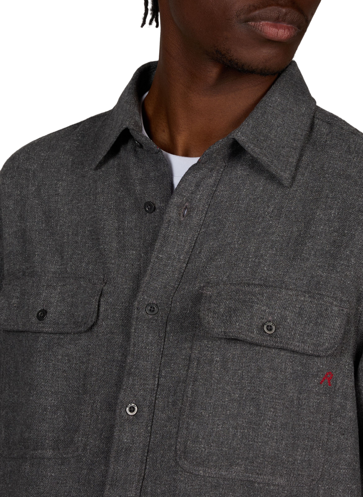 Straight cotton shirt REPLAY Beige