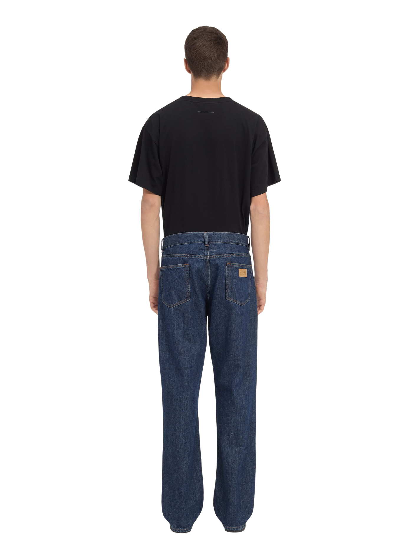 Jean droit déchiré en coton MAISON MARGIELA Bleu