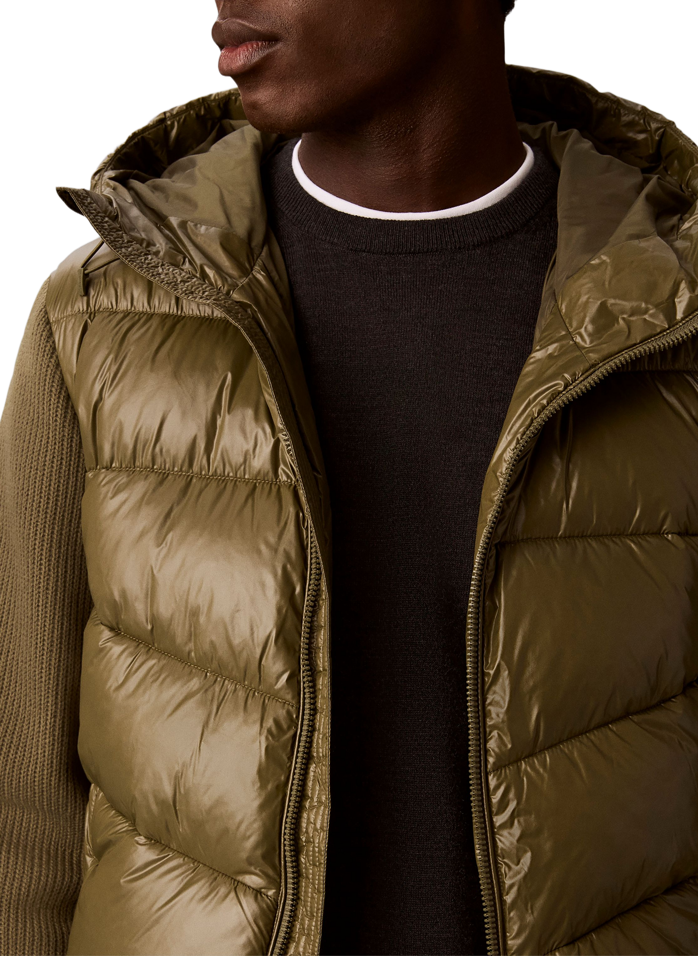 Straight two-tone puffer jacket CALVIN KLEIN Khaki