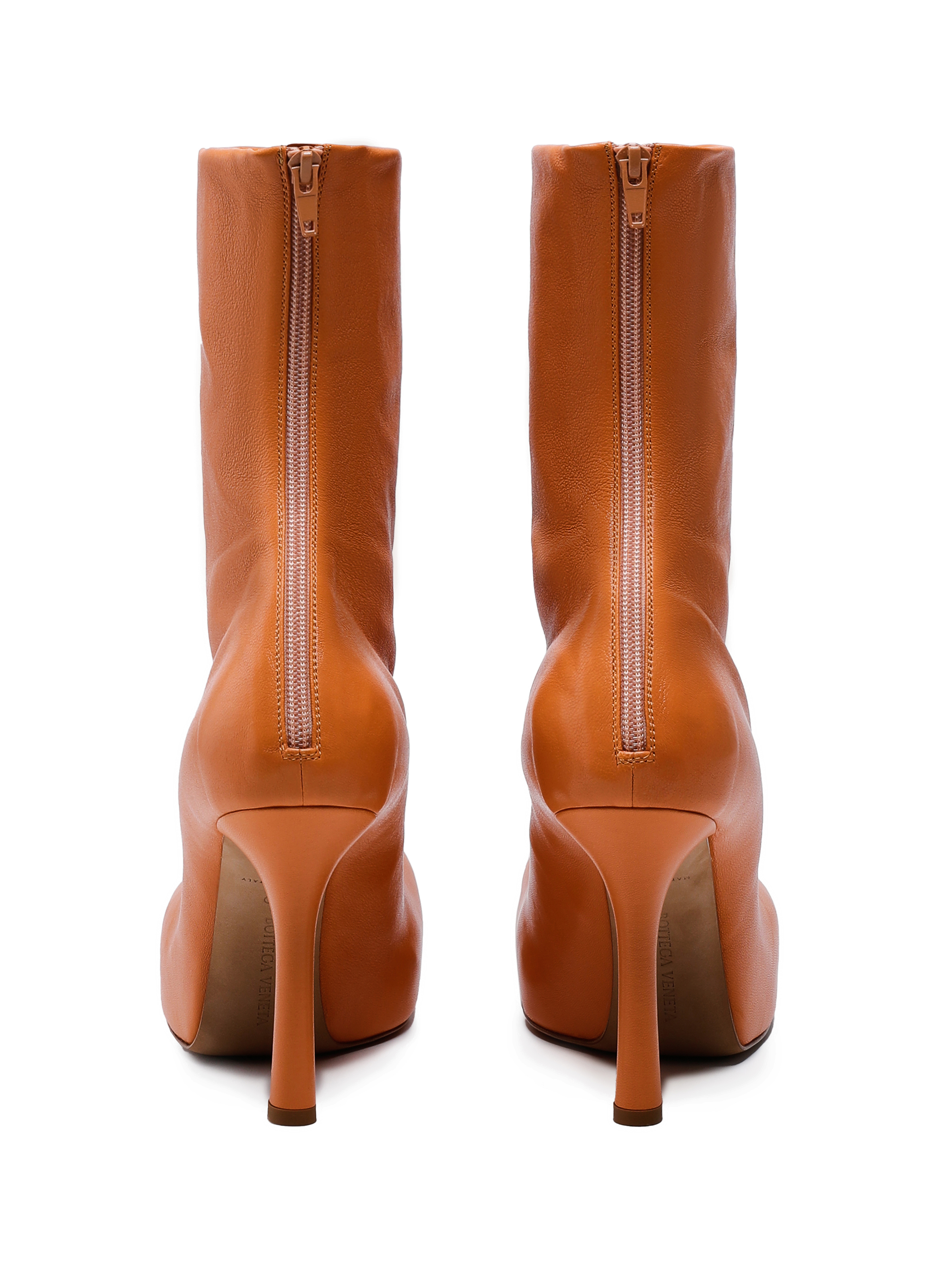 Bottines à talon The Bold en cuir BOTTEGA VENETA Marron