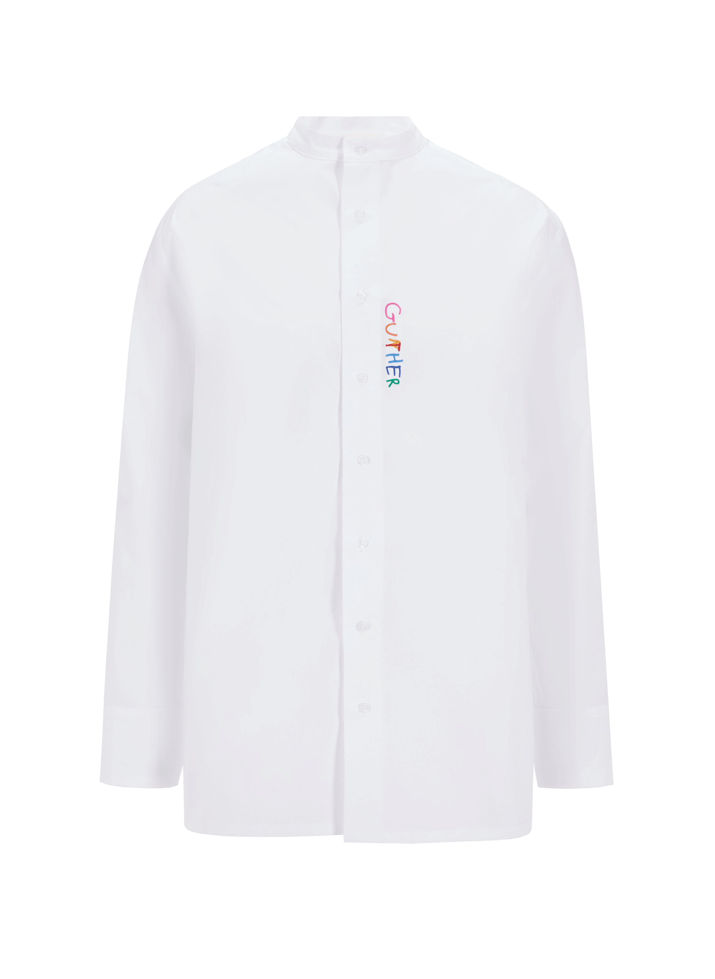 Chemise à message brodé en coton