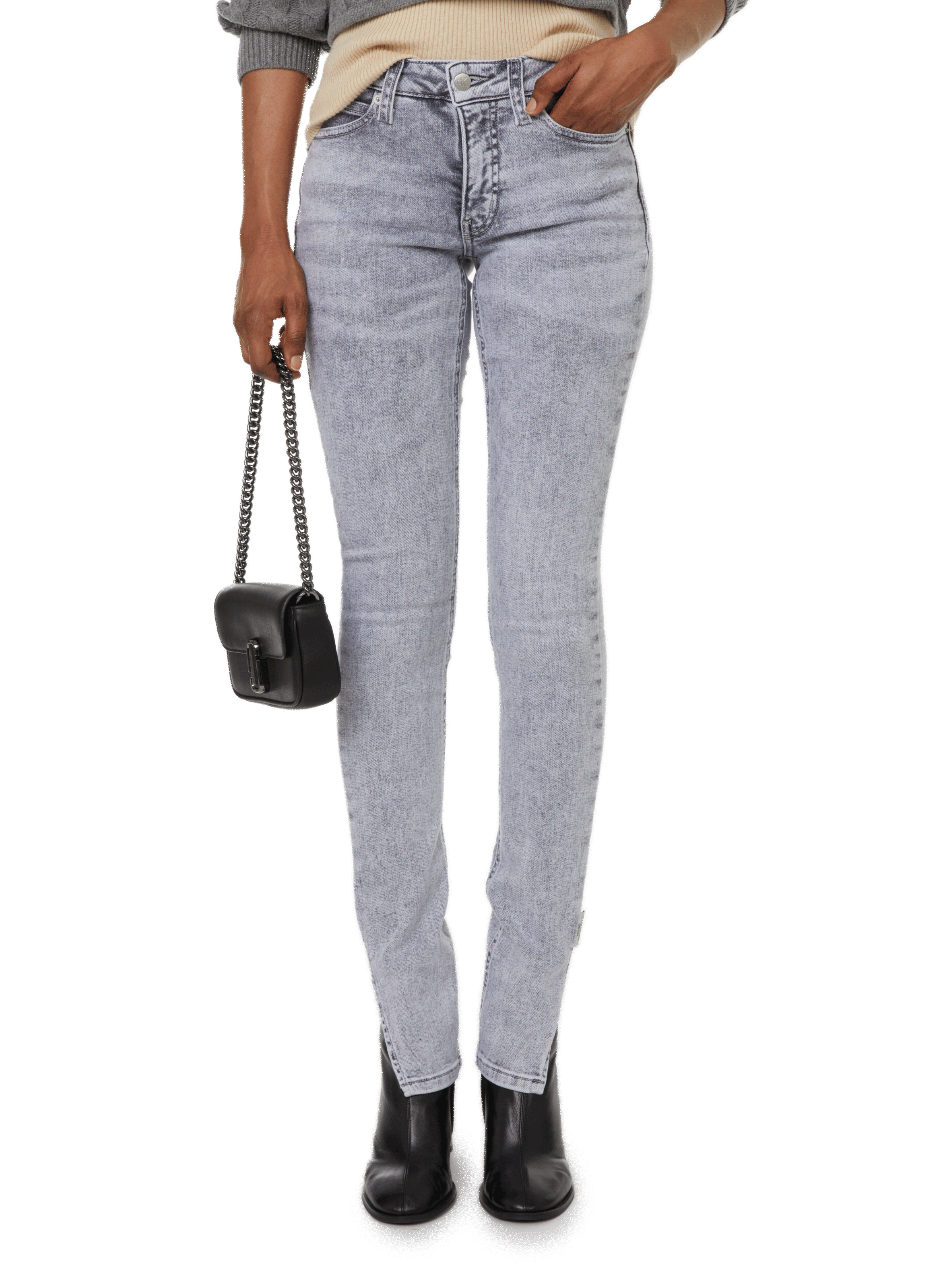 Jean skinny en coton recyclé mélangé CALVIN KLEIN Gris