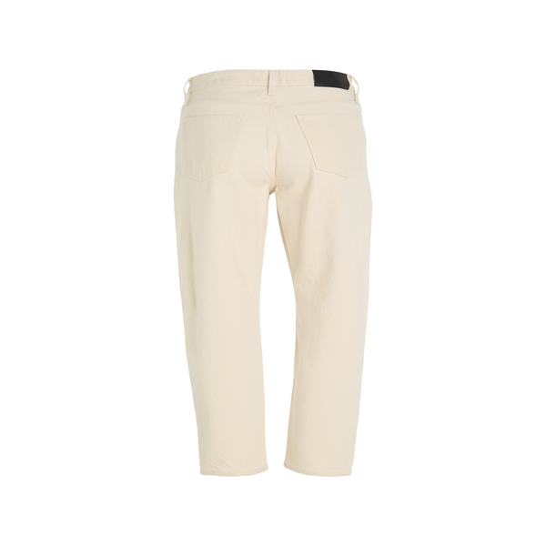 Calvin Klein Cotton Mom Trousers In Grey