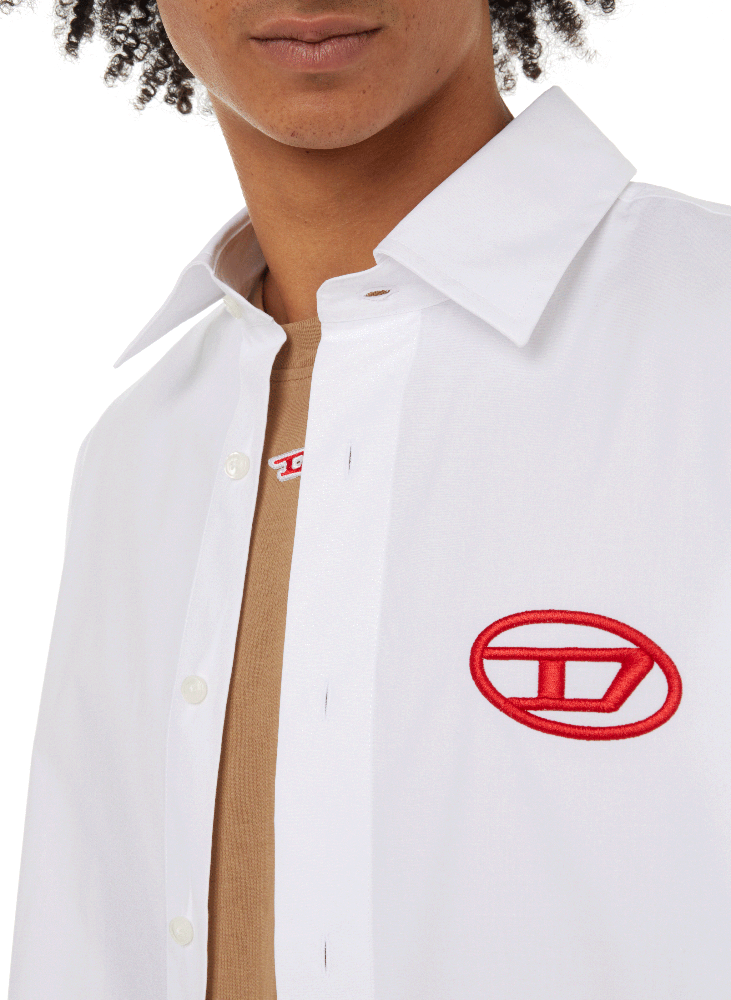 Chemise en coton DIESEL Blanc