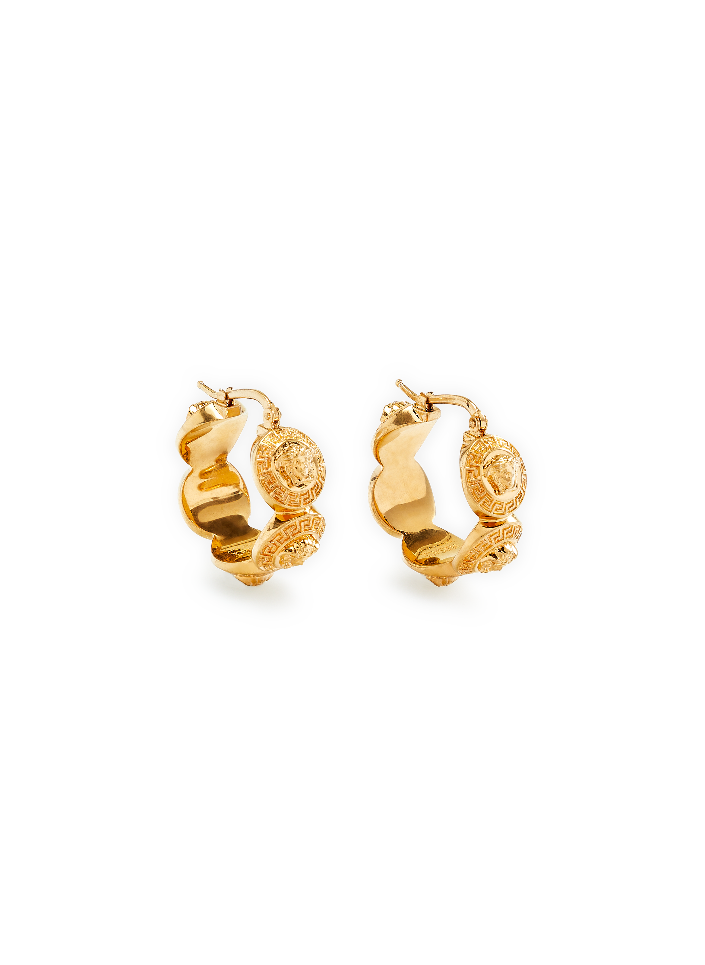 VERSACE Logo earrings  Golden