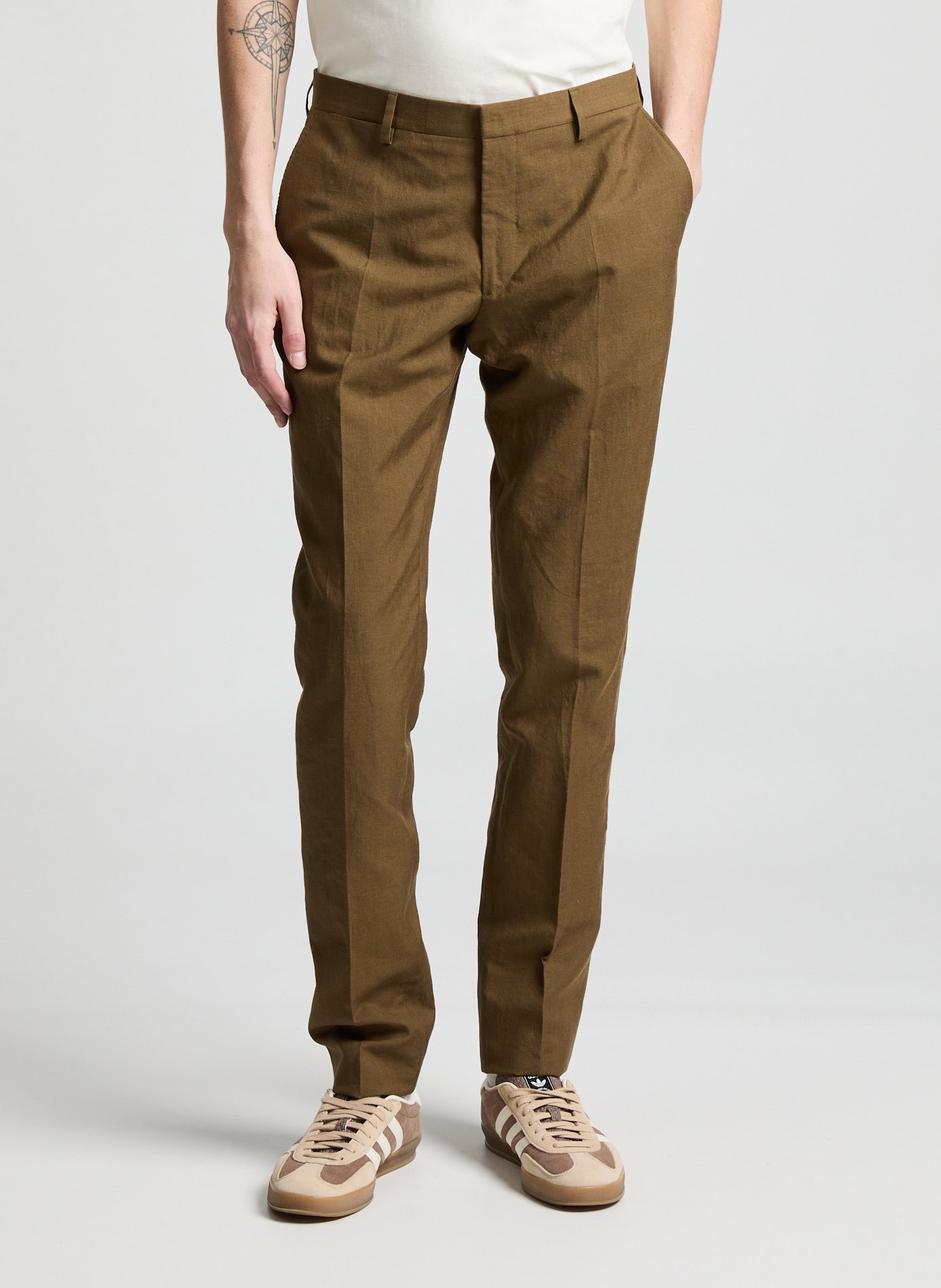 Linen Flin Shirt AU PRINTEMPS PARIS Khaki