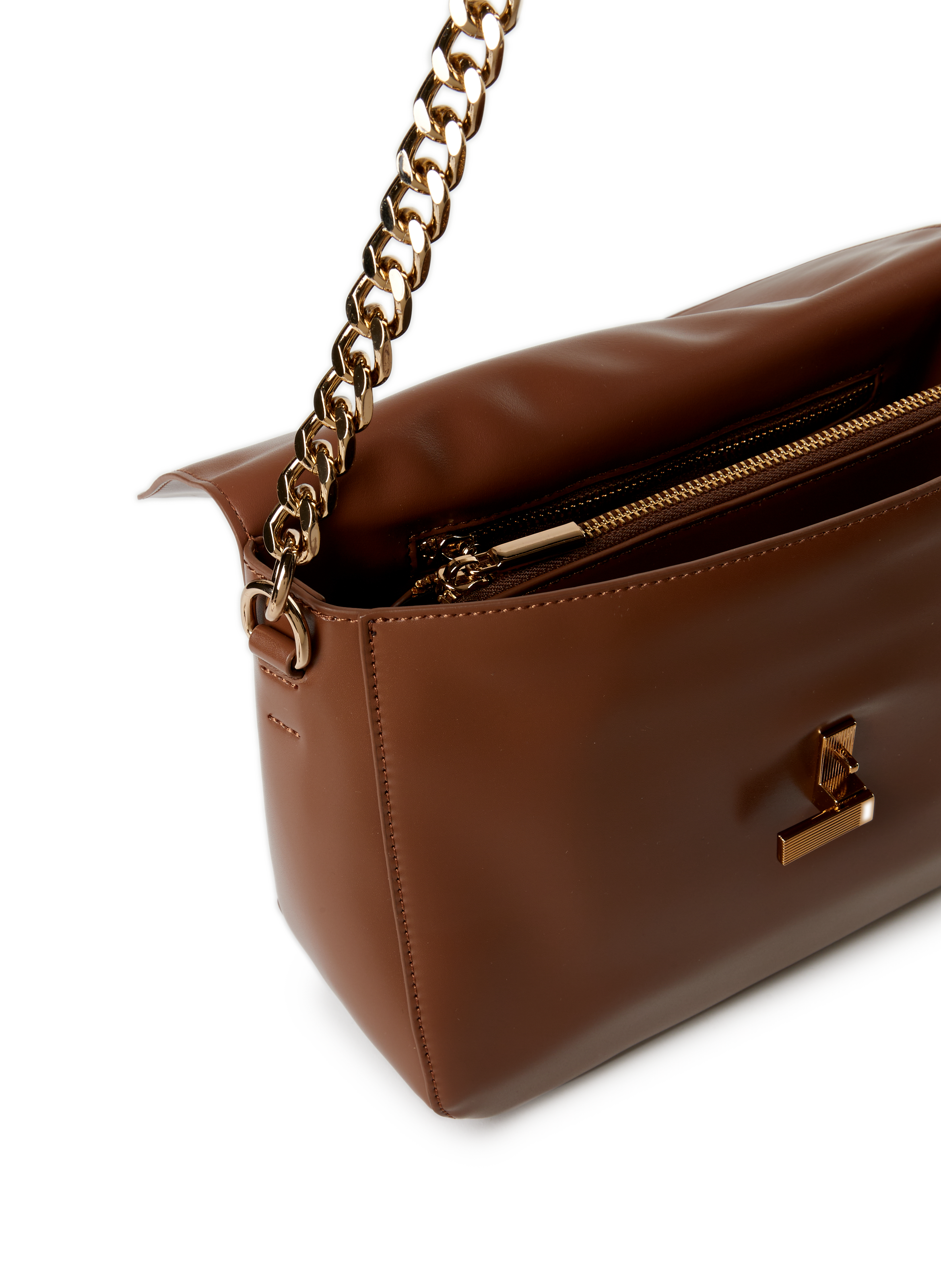 Sac à bandoulière lisse  AU PRINTEMPS PARIS Marron