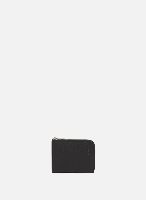 Porte monnaie zip en l charles en cuir grainé Noir by LE TANNEUR LE TANNEUR Porte monnaie zip en l charles en cuir grainé Noir