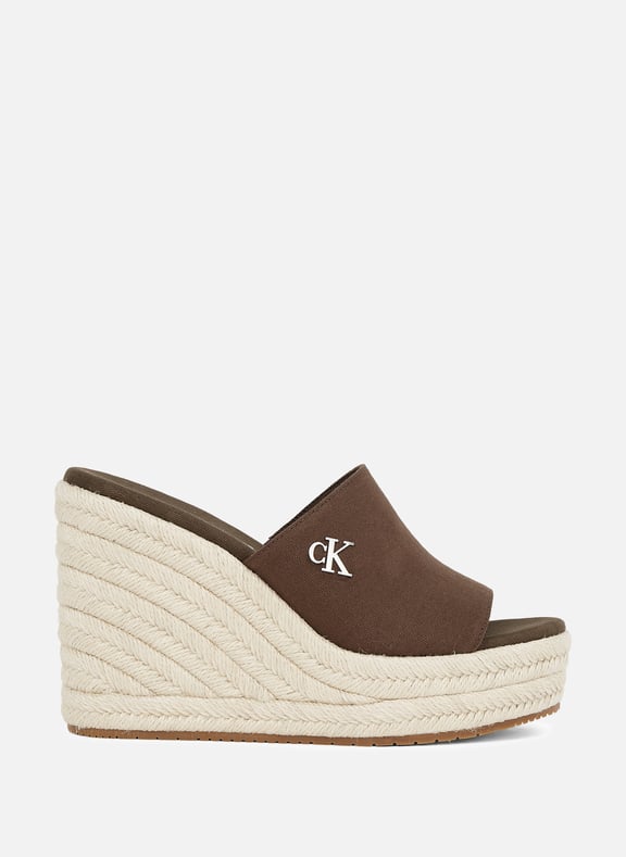 Sandales espadrilles compensées Marron by CALVIN KLEIN CALVIN KLEIN Sandales espadrilles compensées Marron